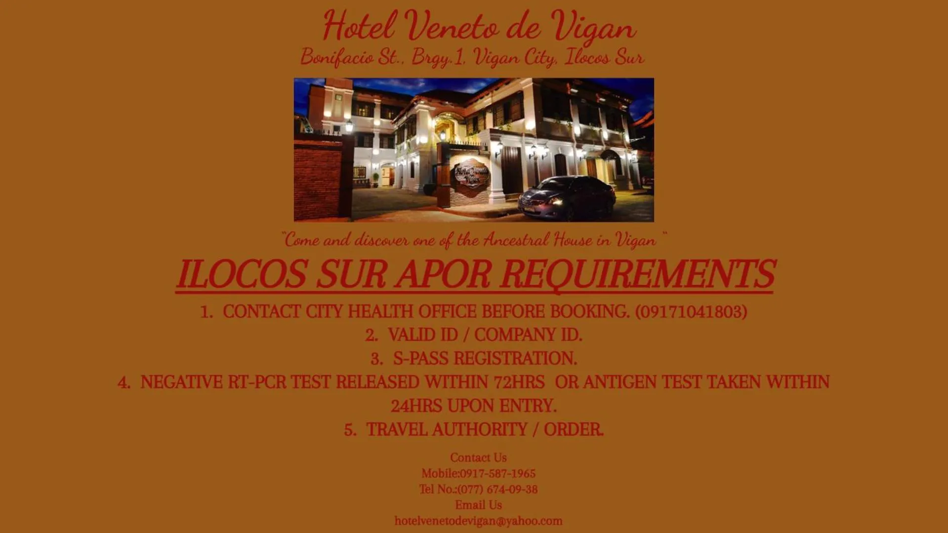 Logo/Certificate/Sign in Hotel Veneto De Vigan