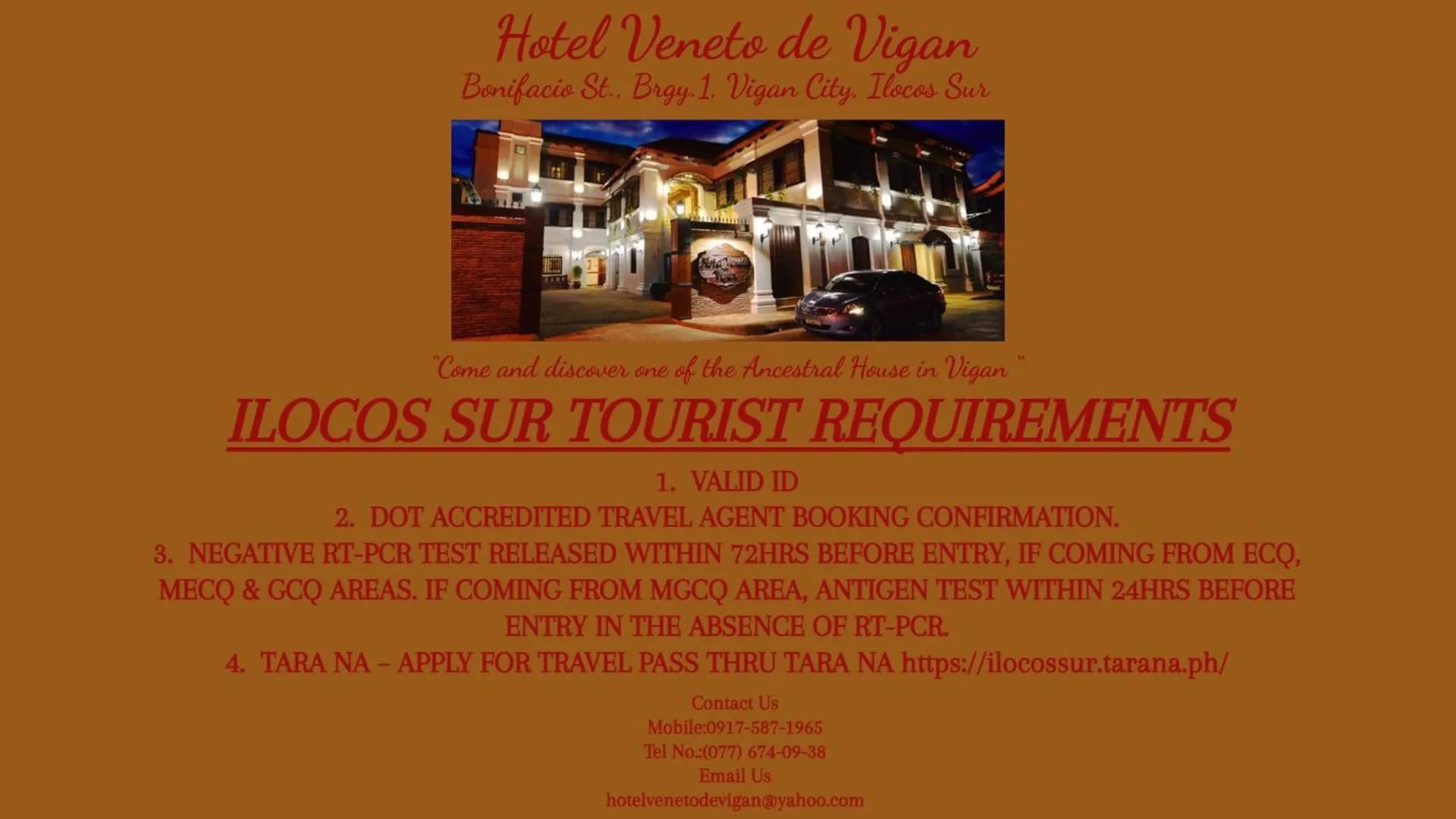 Logo/Certificate/Sign in Hotel Veneto De Vigan