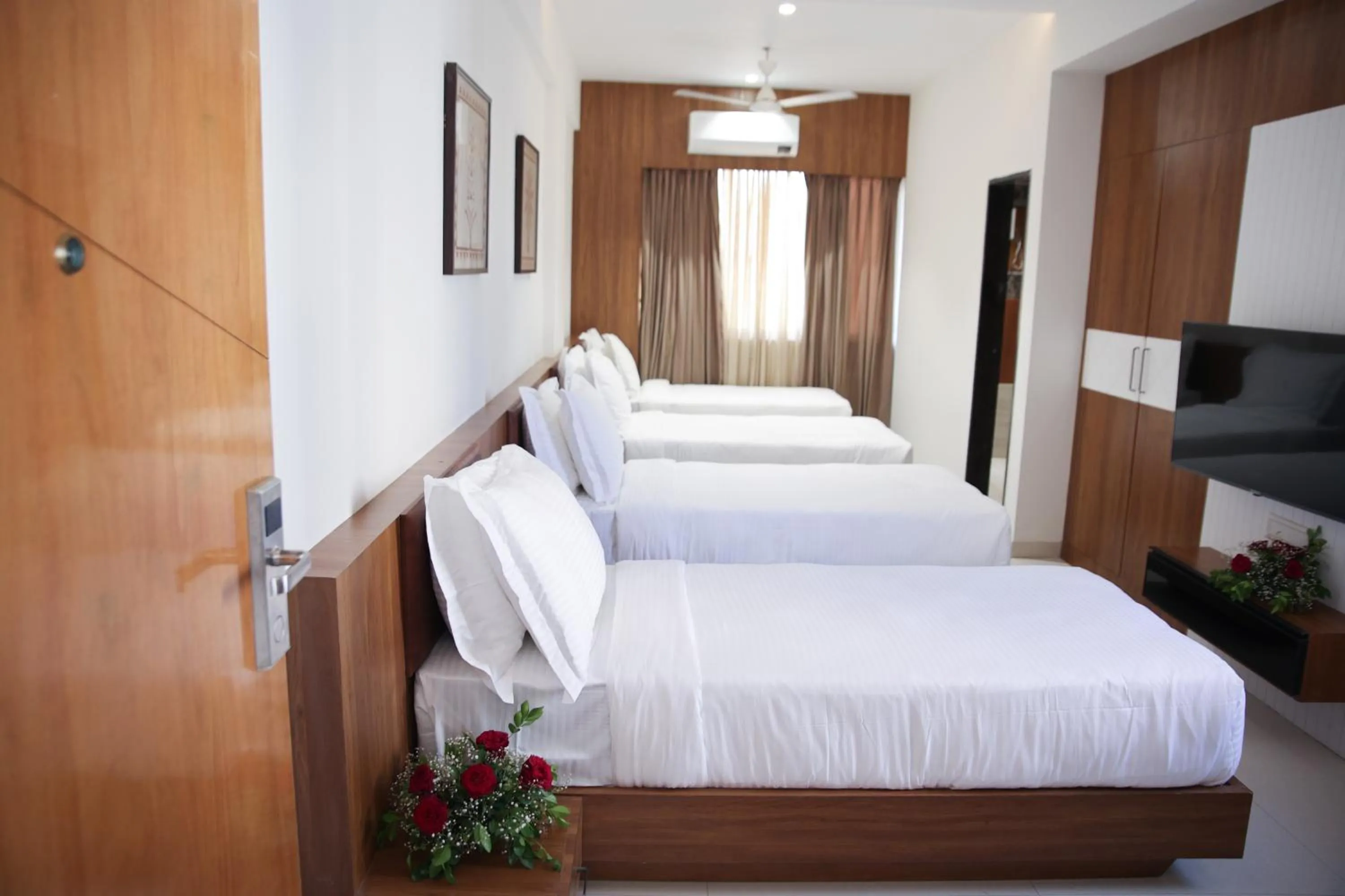 Bed in Lords Eco Inn, Ambaji