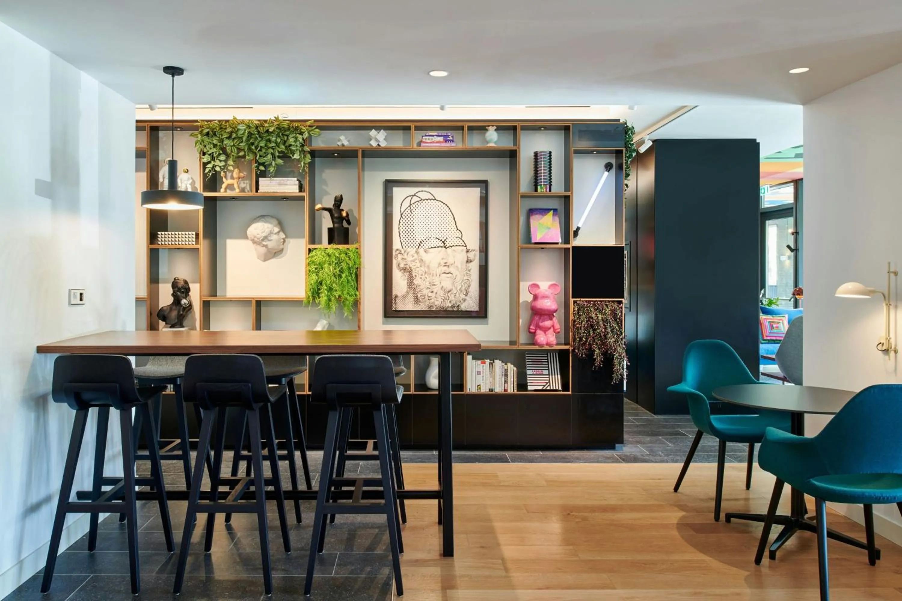 Lobby or reception in citizenM Rome Isola Tiberina