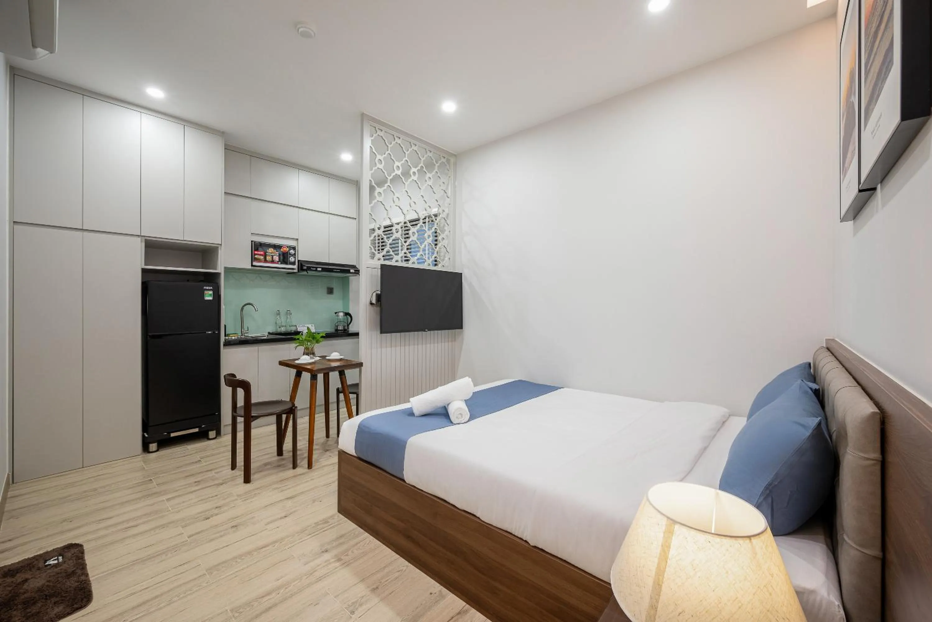 Kitchen or kitchenette, Bed in Cozrum Homes - Kena House