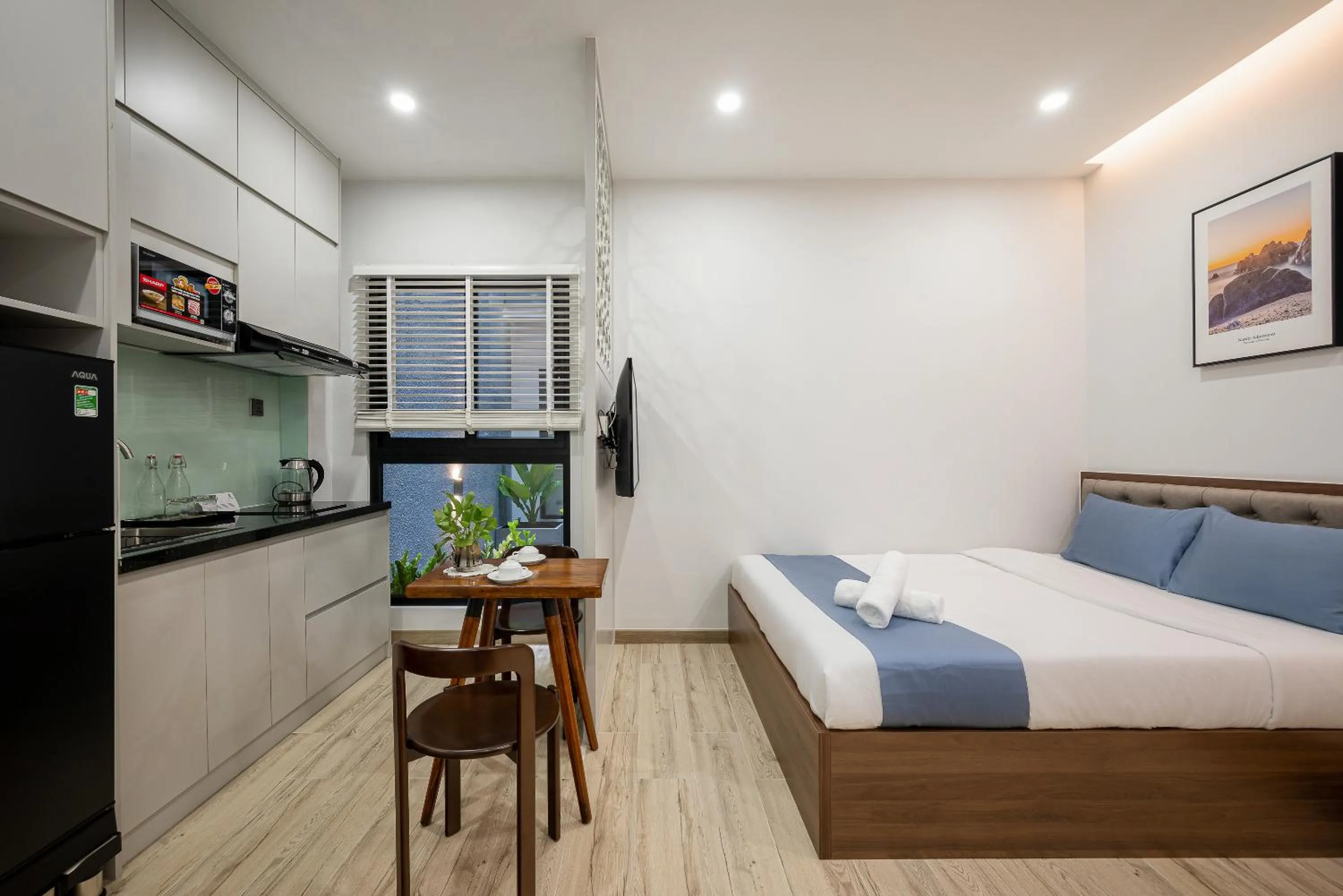 Kitchen or kitchenette, Bed in Cozrum Homes - Kena House