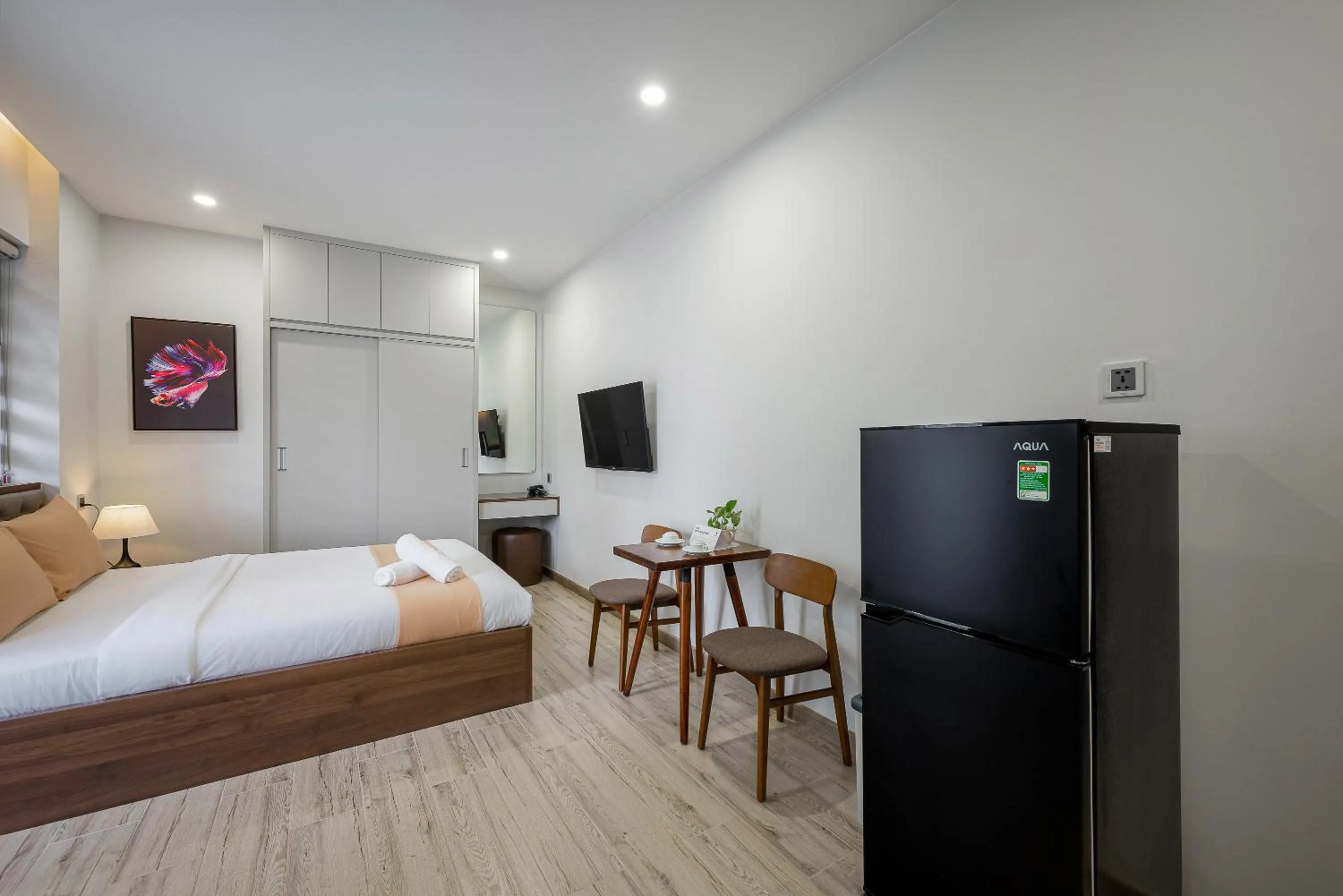 TV and multimedia, Bed in Cozrum Homes - Kena House