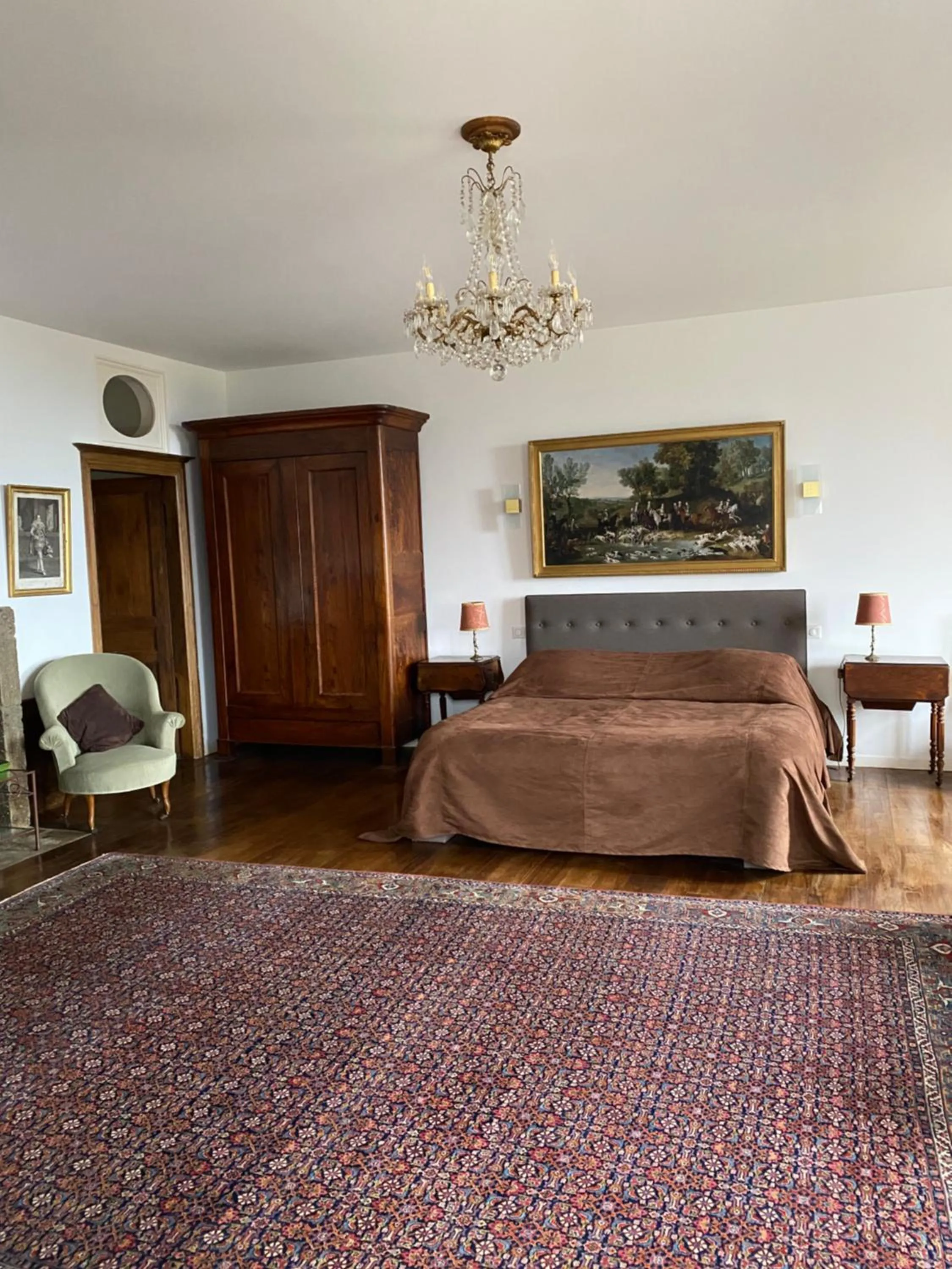 Bed in Château du Puech en Aubrac