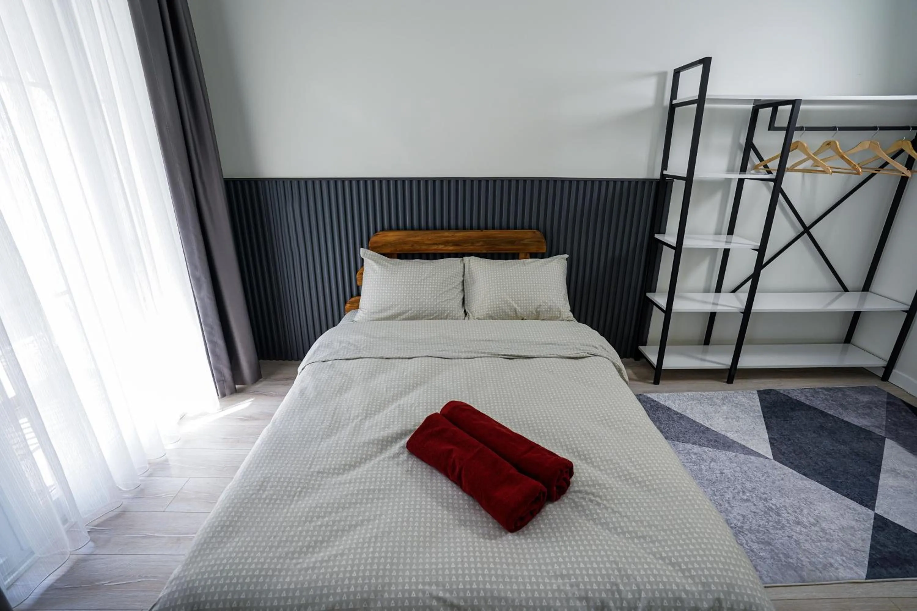 Bedroom, Bed in Merkuri apartments