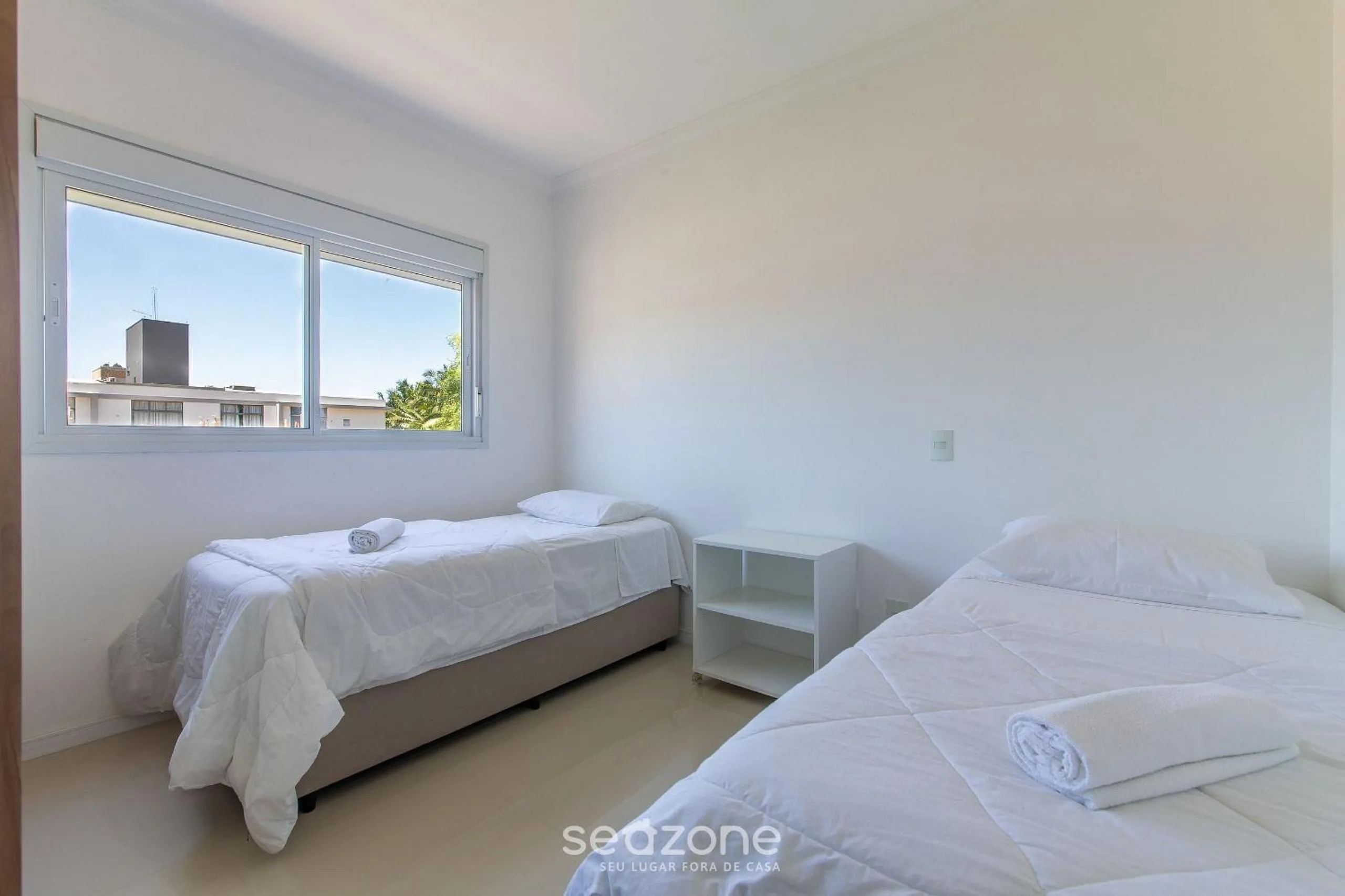 Bedroom, Bed in Lindo apto com churrrasqueira em Floripa IBE104