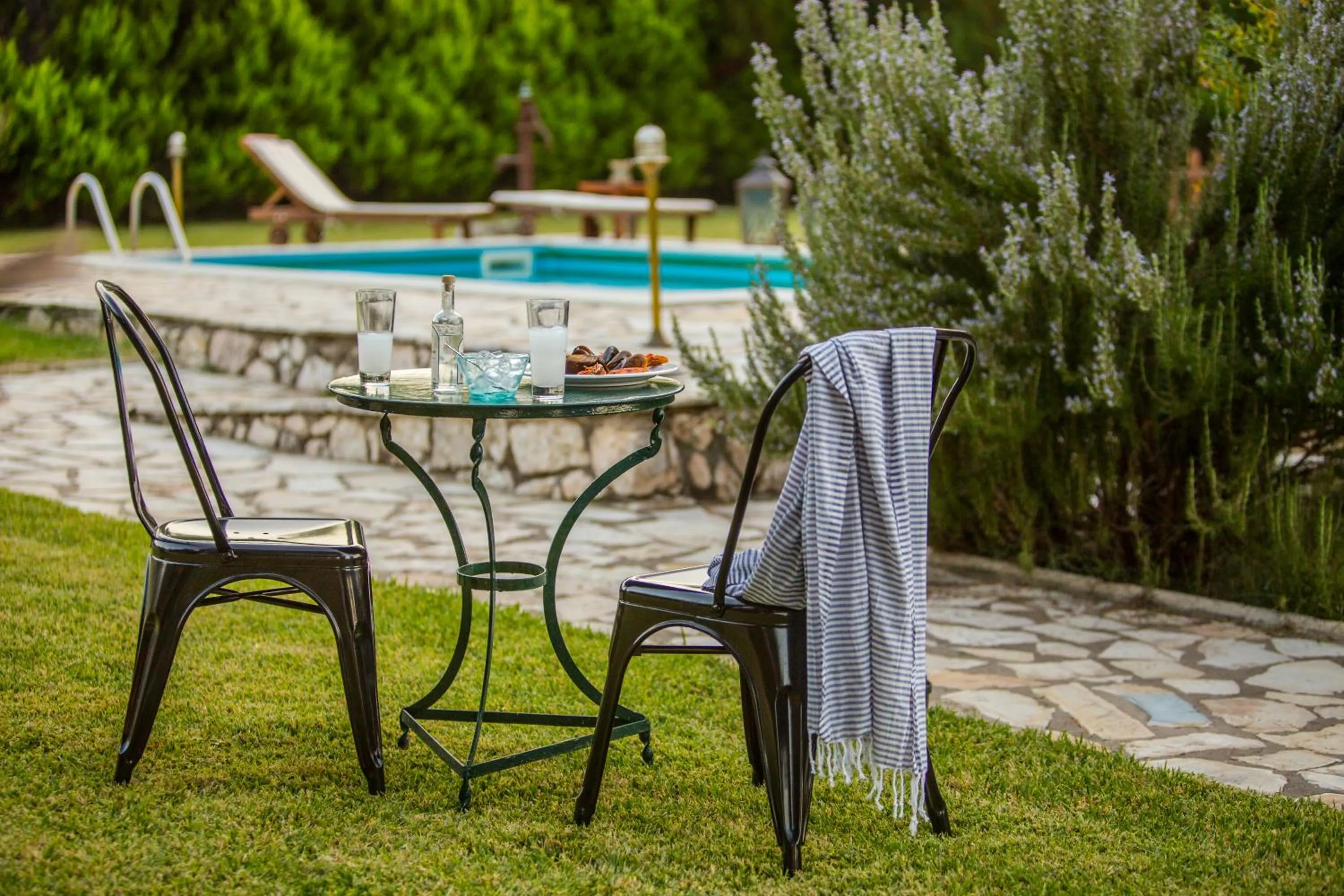 Garden view in Penelope Villas