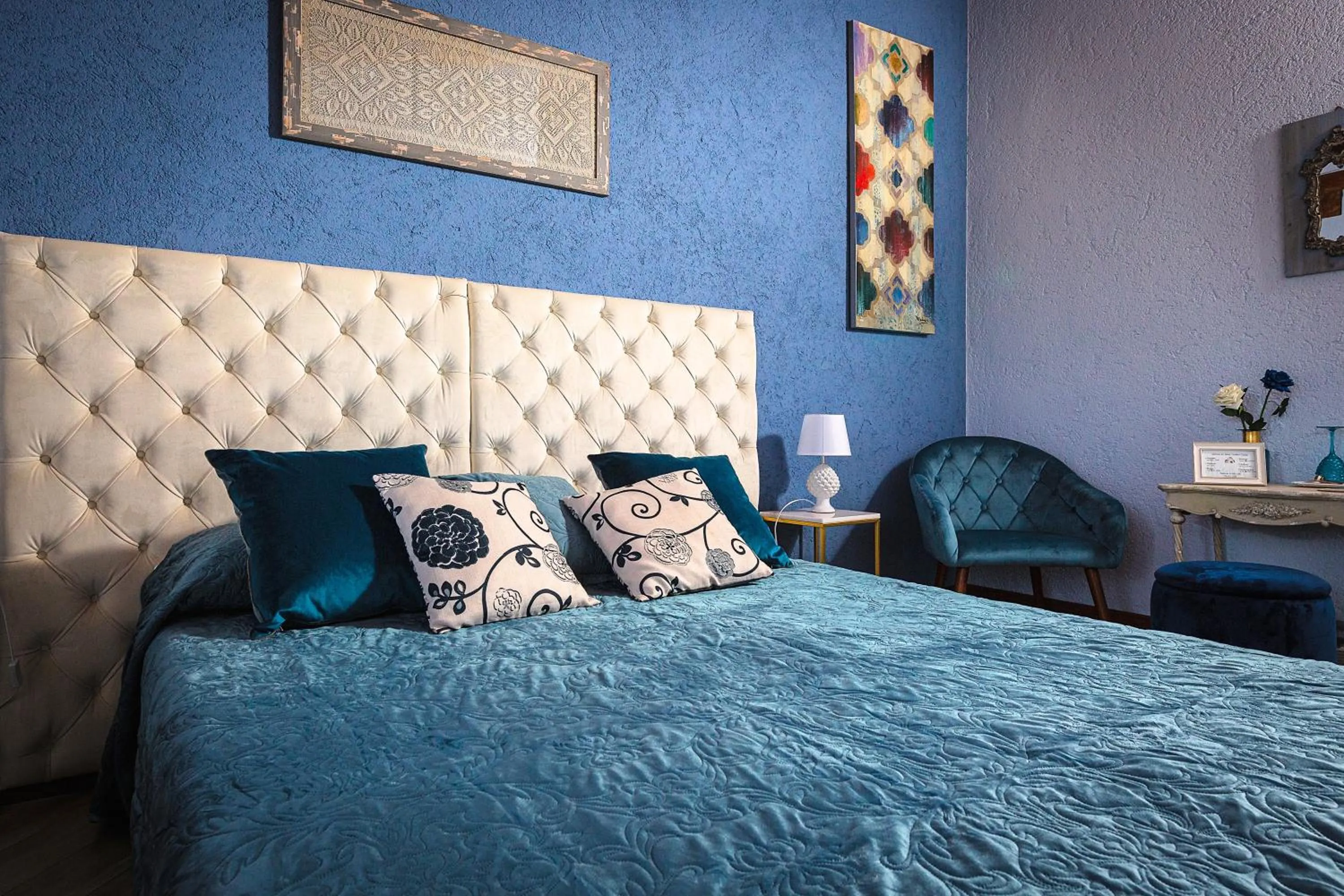 Bed in Relais Garden Cactus B&B