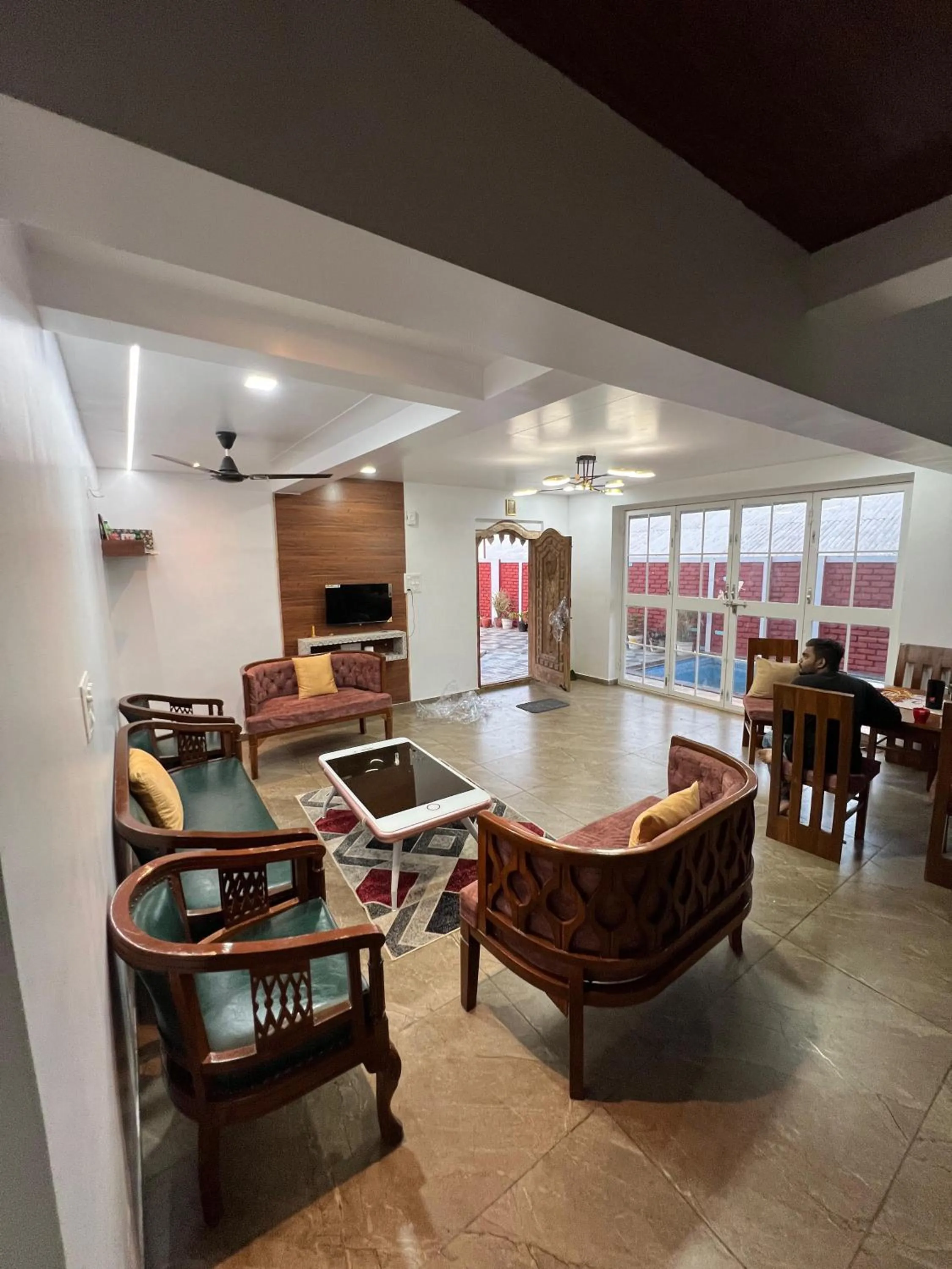 Seating area in Anudra Villa