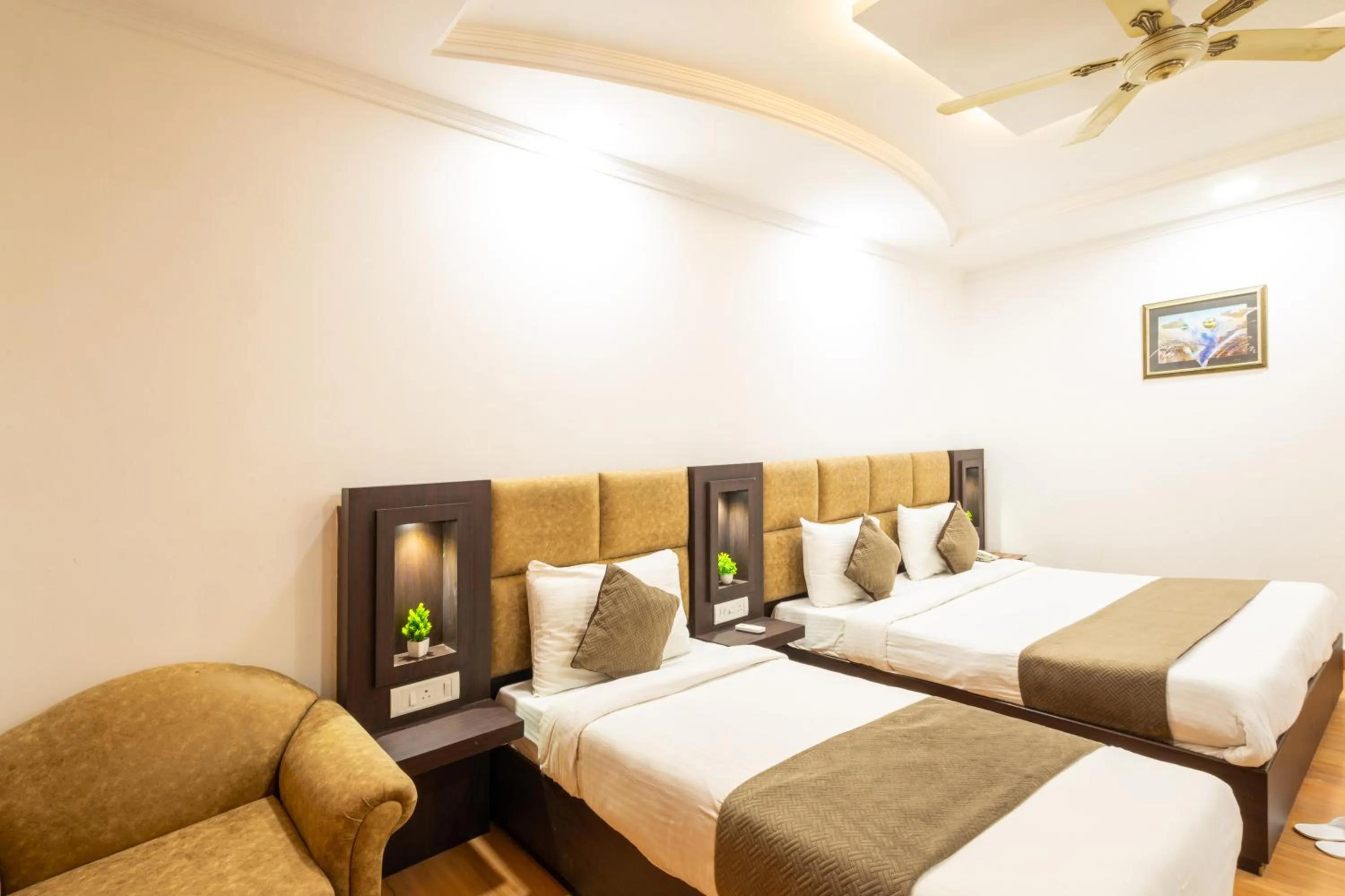 Photo of the whole room, Bed in Hotel Panickers Residency - Near Ganga Ram & BLK Hospital - Karol Bagh