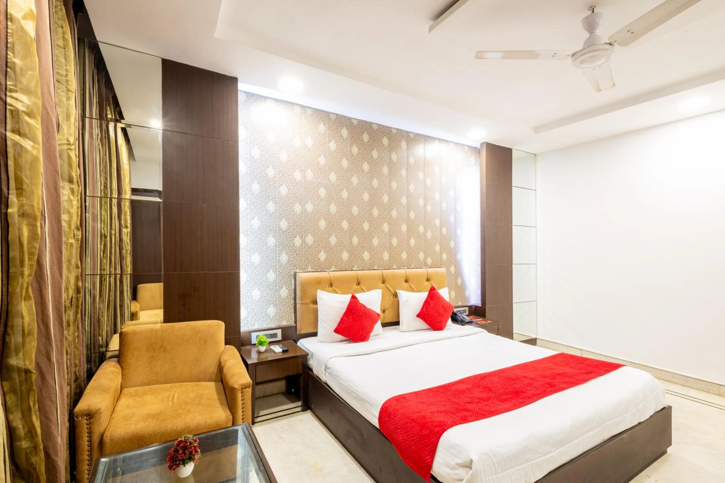 Photo of the whole room, Bed in Hotel Panickers Residency - Near Ganga Ram & BLK Hospital - Karol Bagh