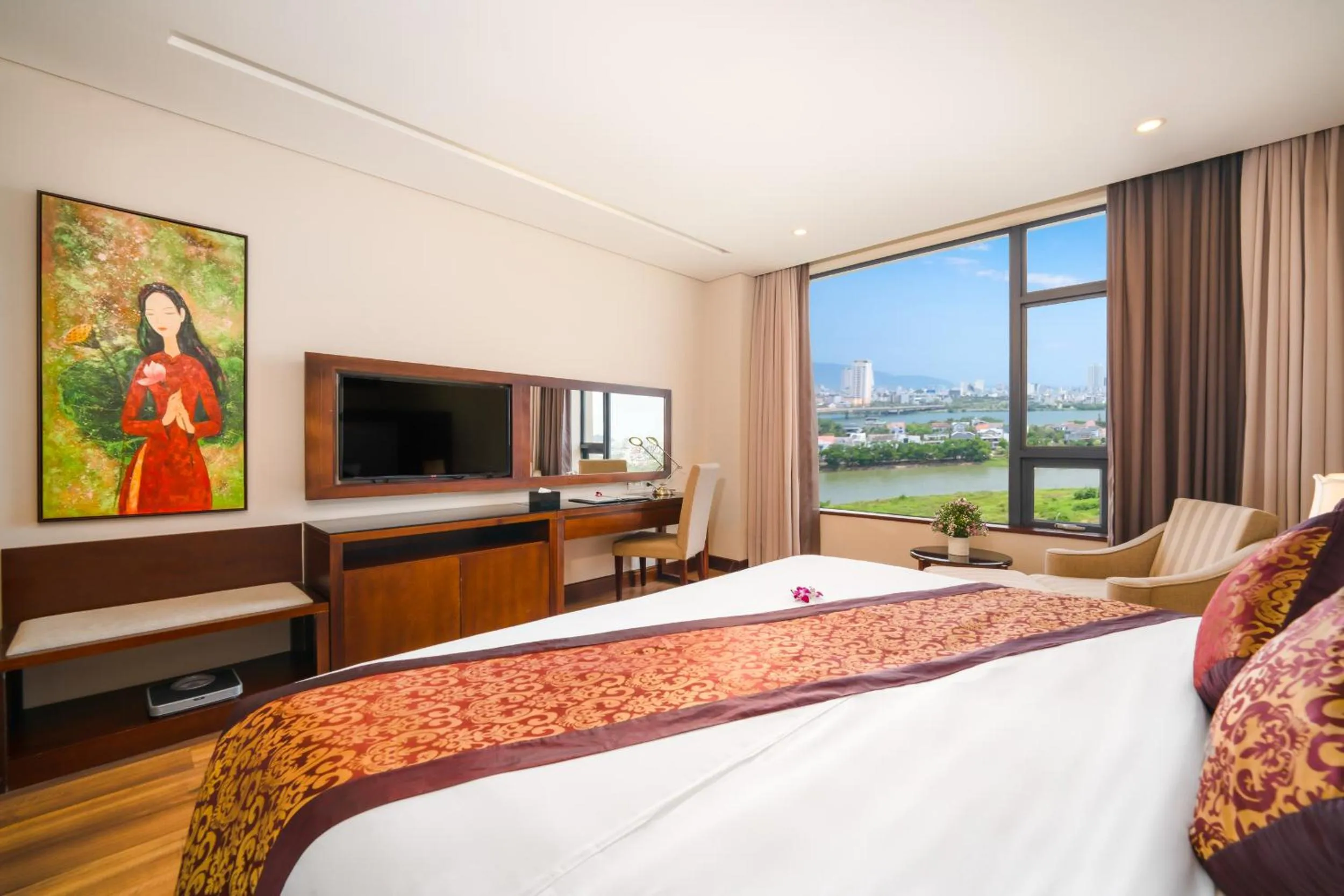 Bed in Minh Toan Galaxy Hotel