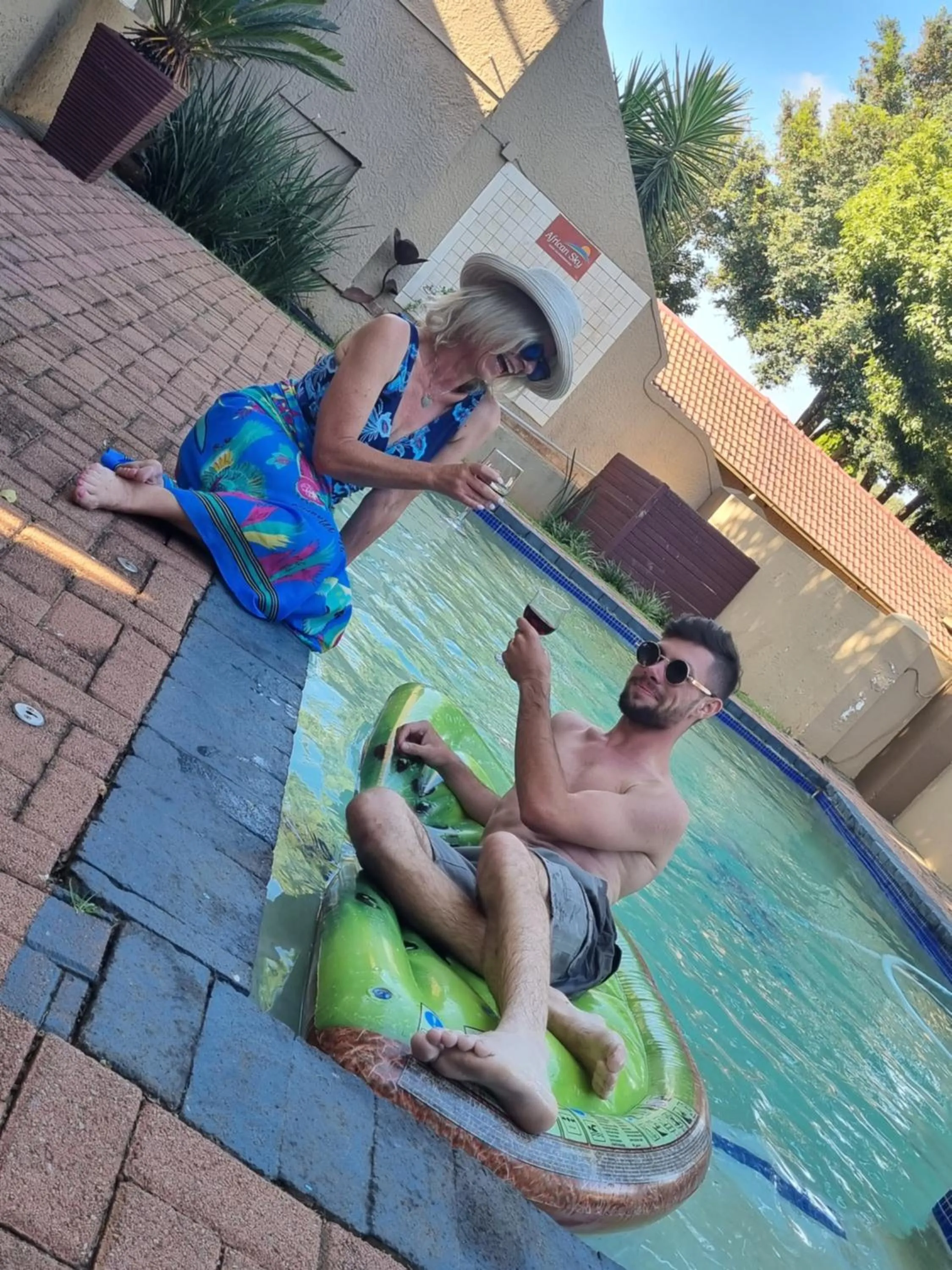 Swimming pool in African Sky Guest House