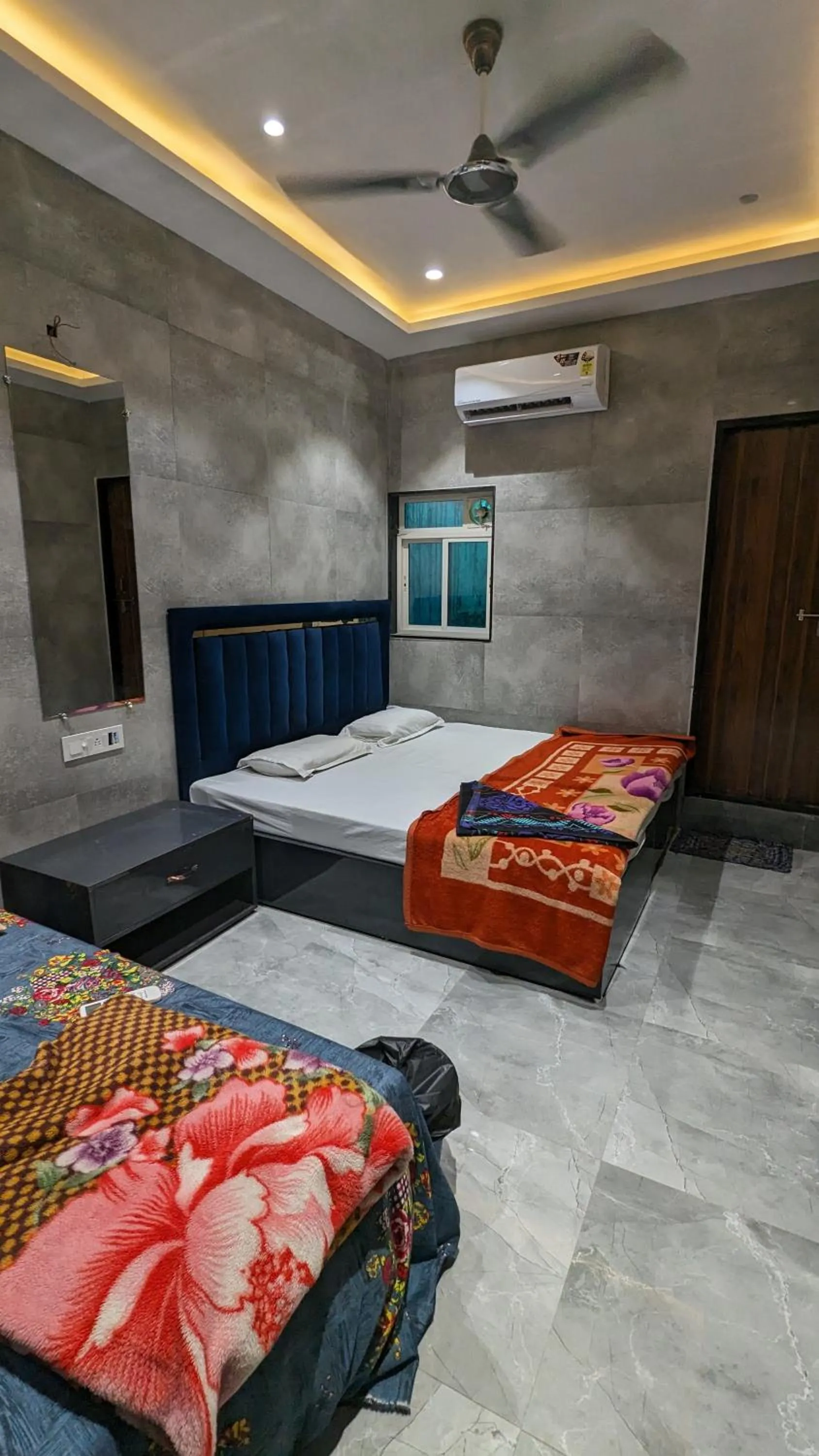 air conditioner, Bed in Hotel Shikhar Inn