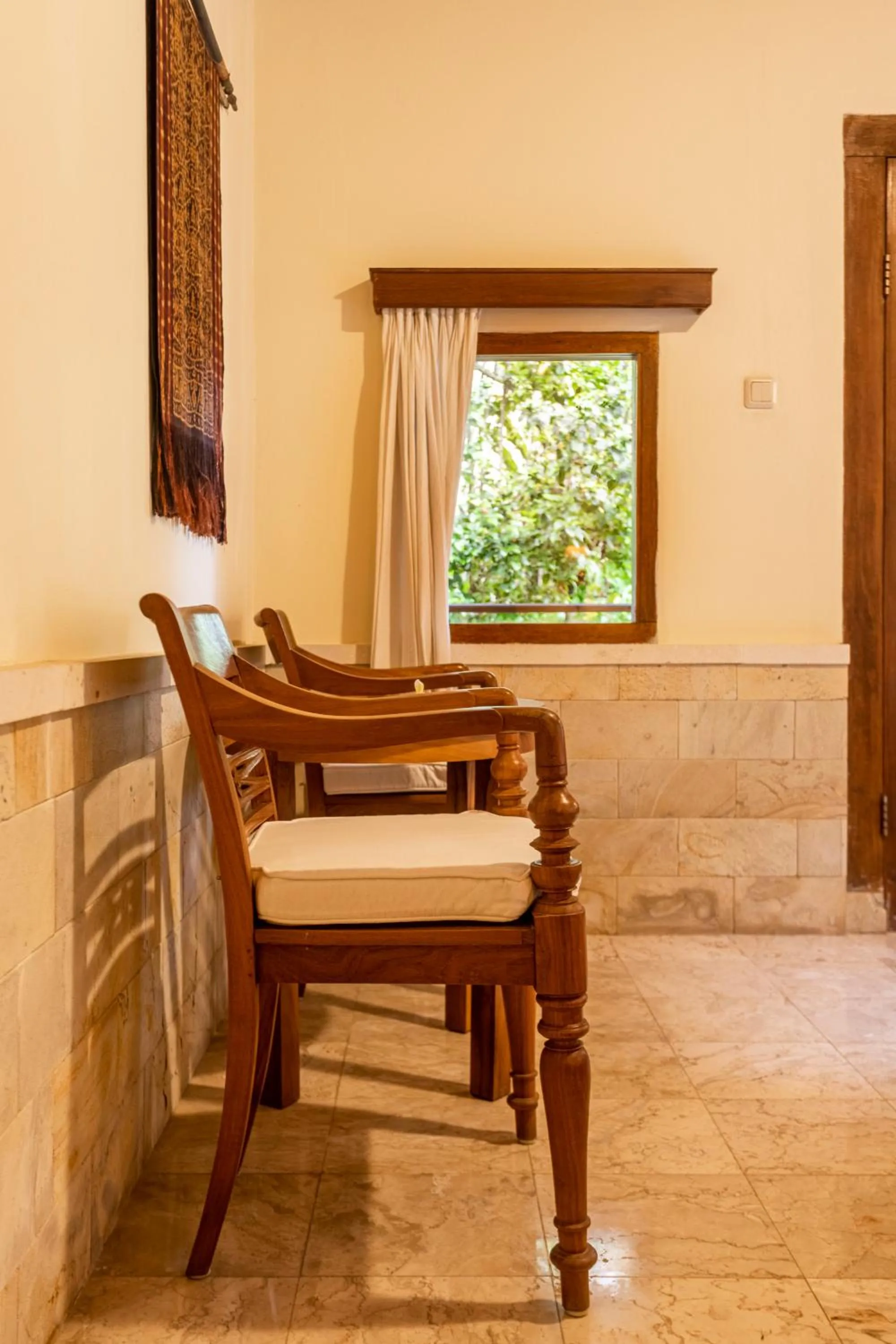 Seating area in Nusa Indah Candidasa