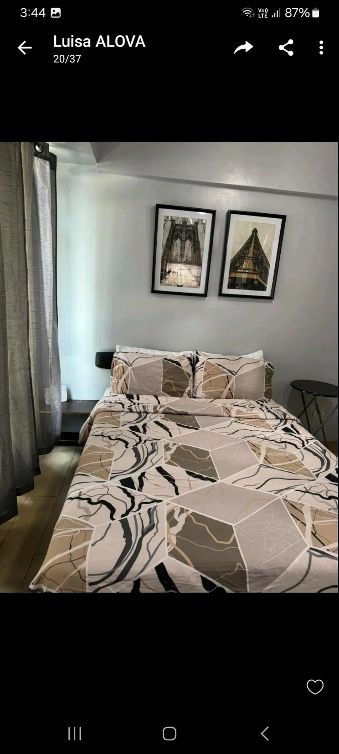 Bed in Henry's Newport Condotel