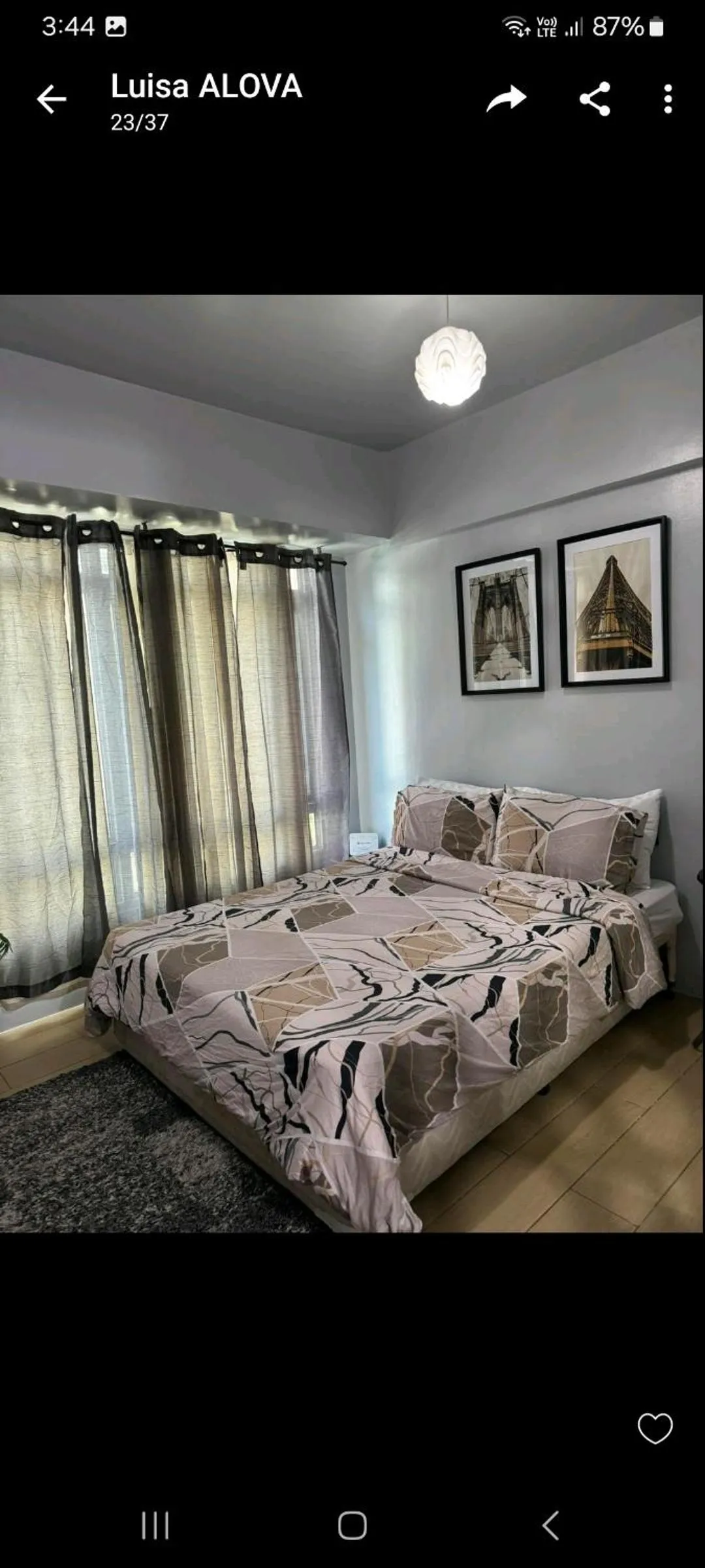 Bed in Henry's Newport Condotel