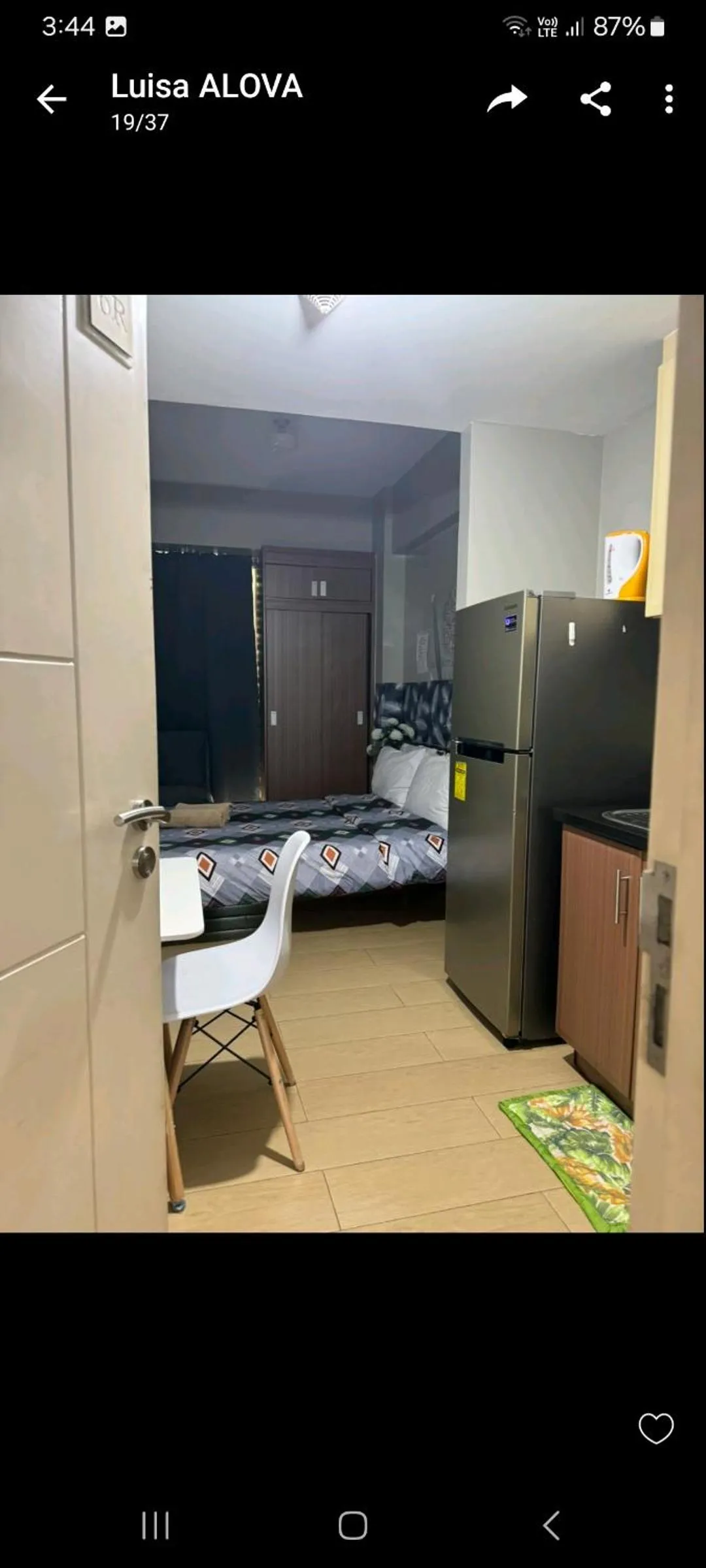 Bed in Henry's Newport Condotel