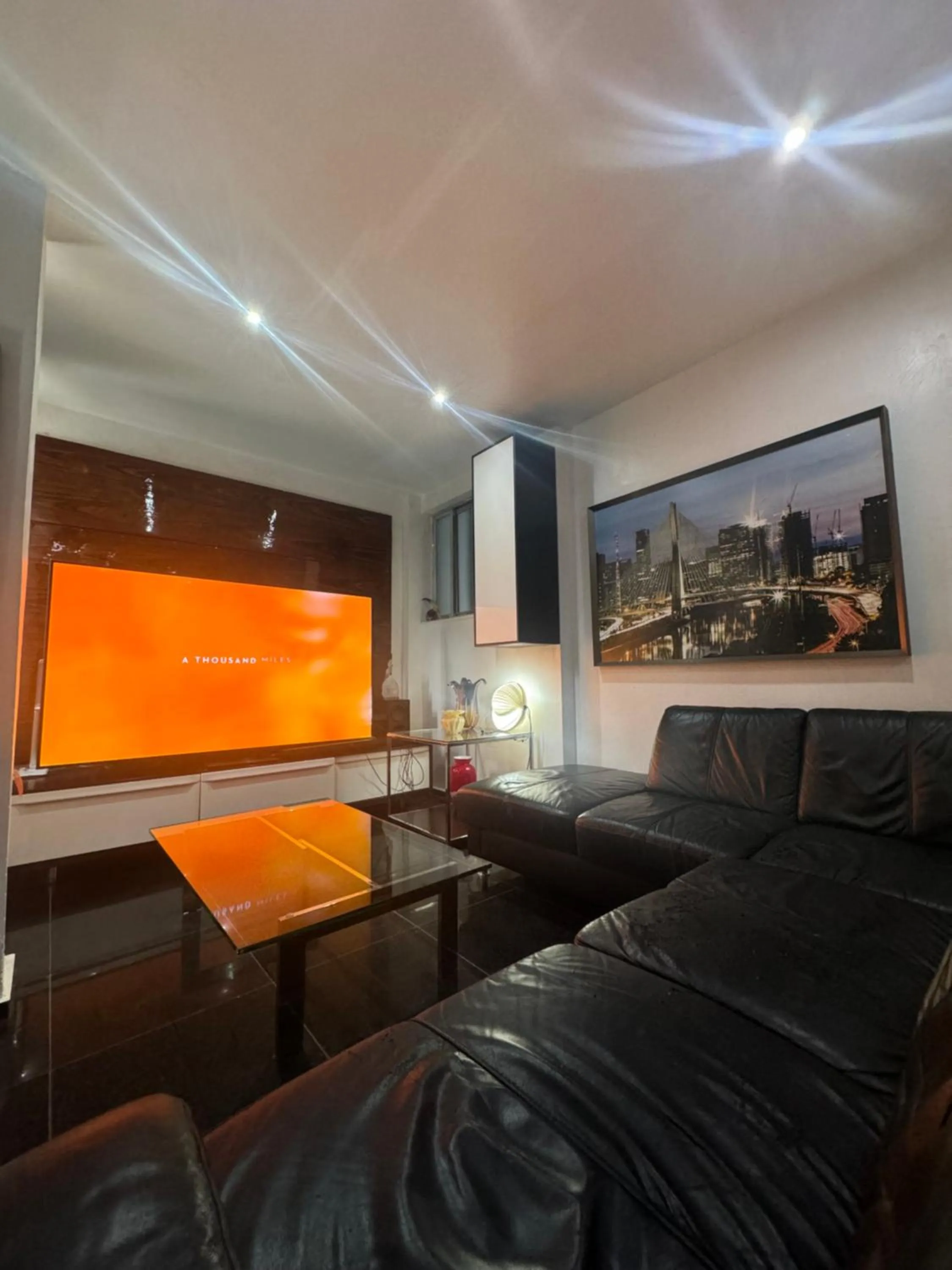 TV and multimedia in The best Copacabana Luxury Design 3 Bedroom room 3 bathroom 85 inch cinema tv top location