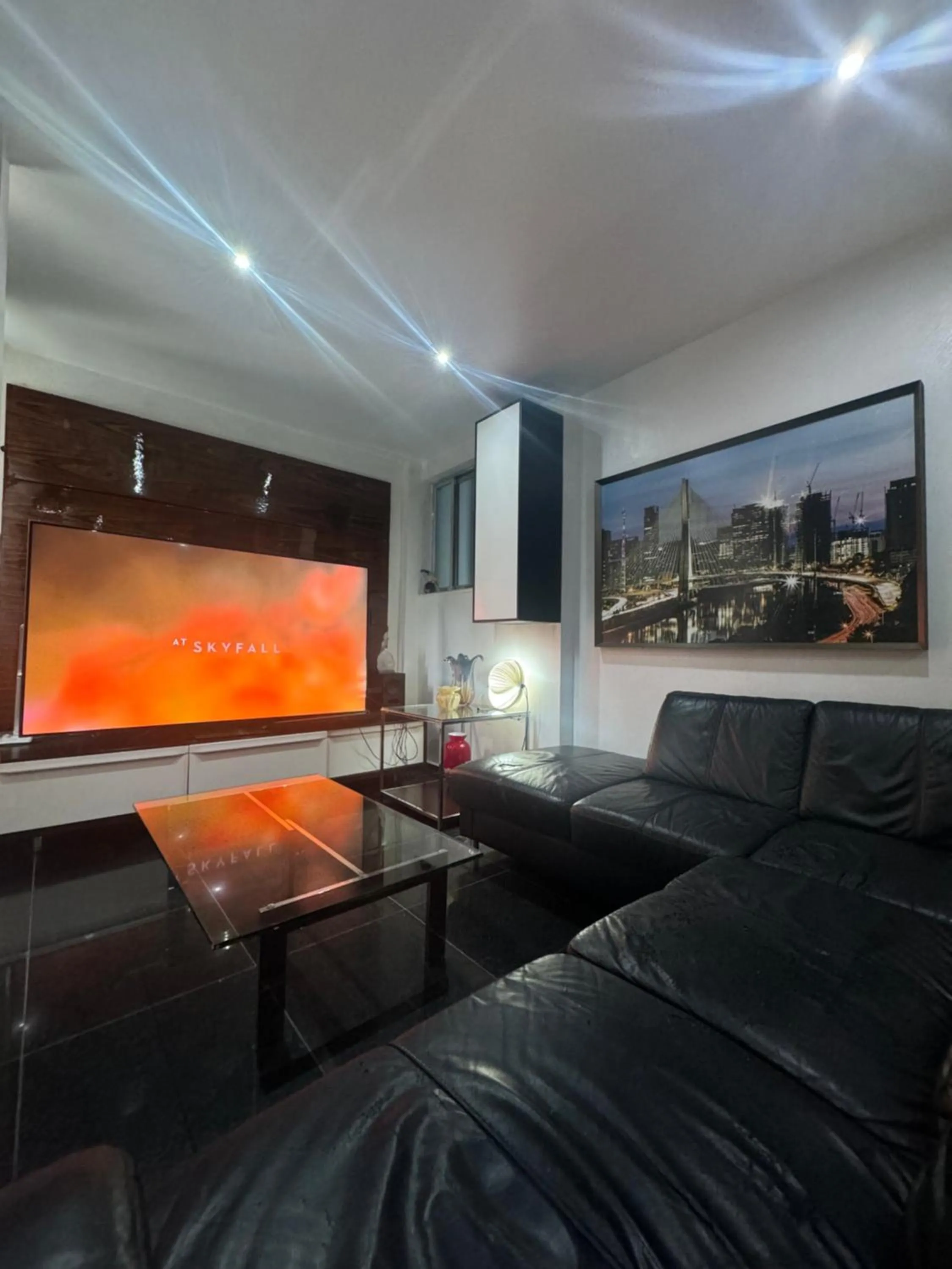 TV and multimedia in The best Copacabana Luxury Design 3 Bedroom room 3 bathroom 85 inch cinema tv top location