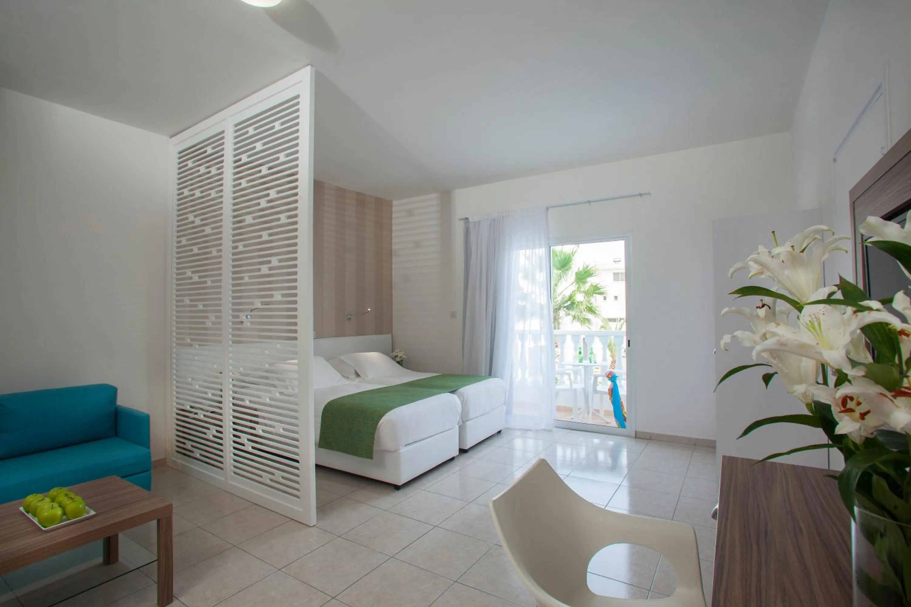 Bed in Princessa Vera Hotel Apartments