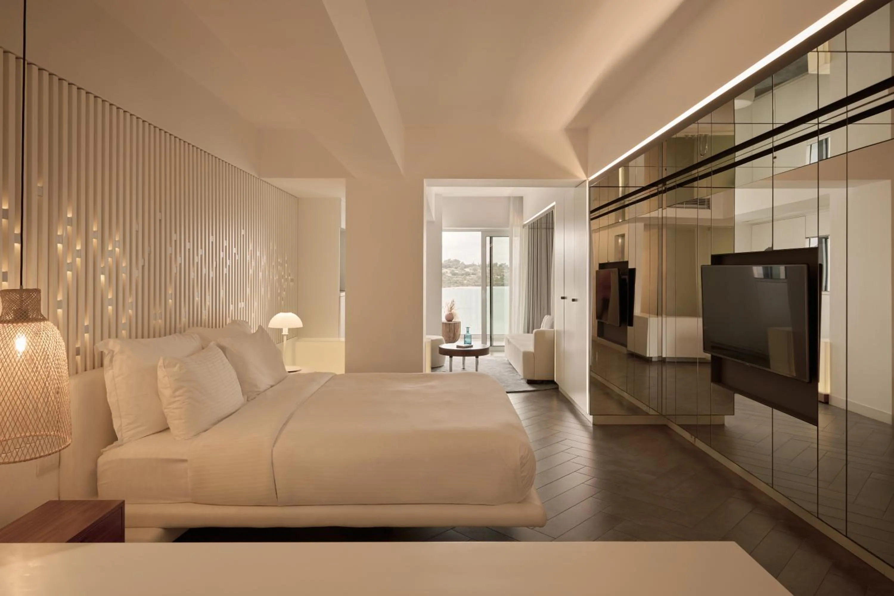 Bedroom, Bed in Nikki Beach Resort & Spa Porto Heli