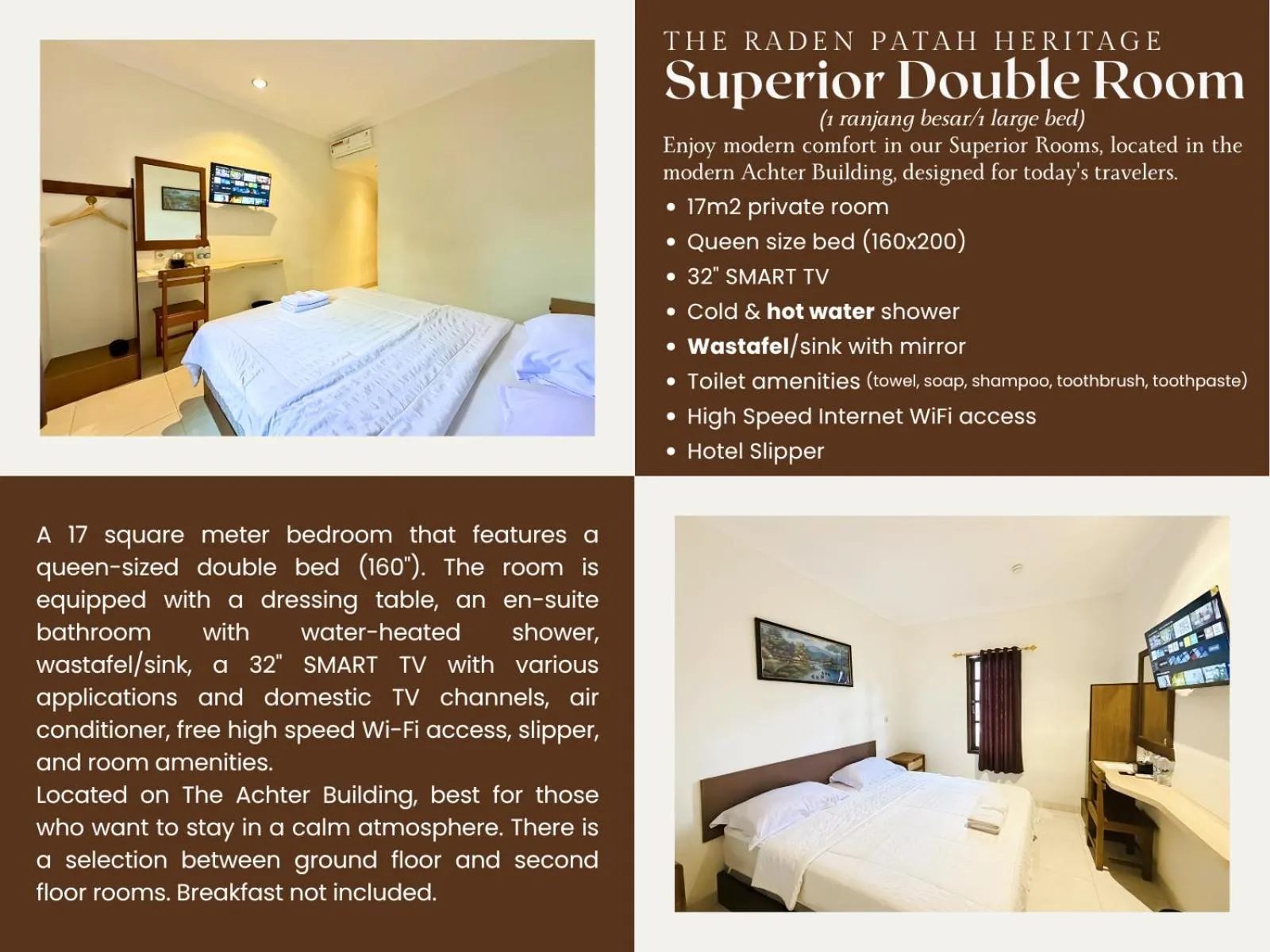 Text overlay, Bed in The Raden Patah Heritage Kota Lama Semarang