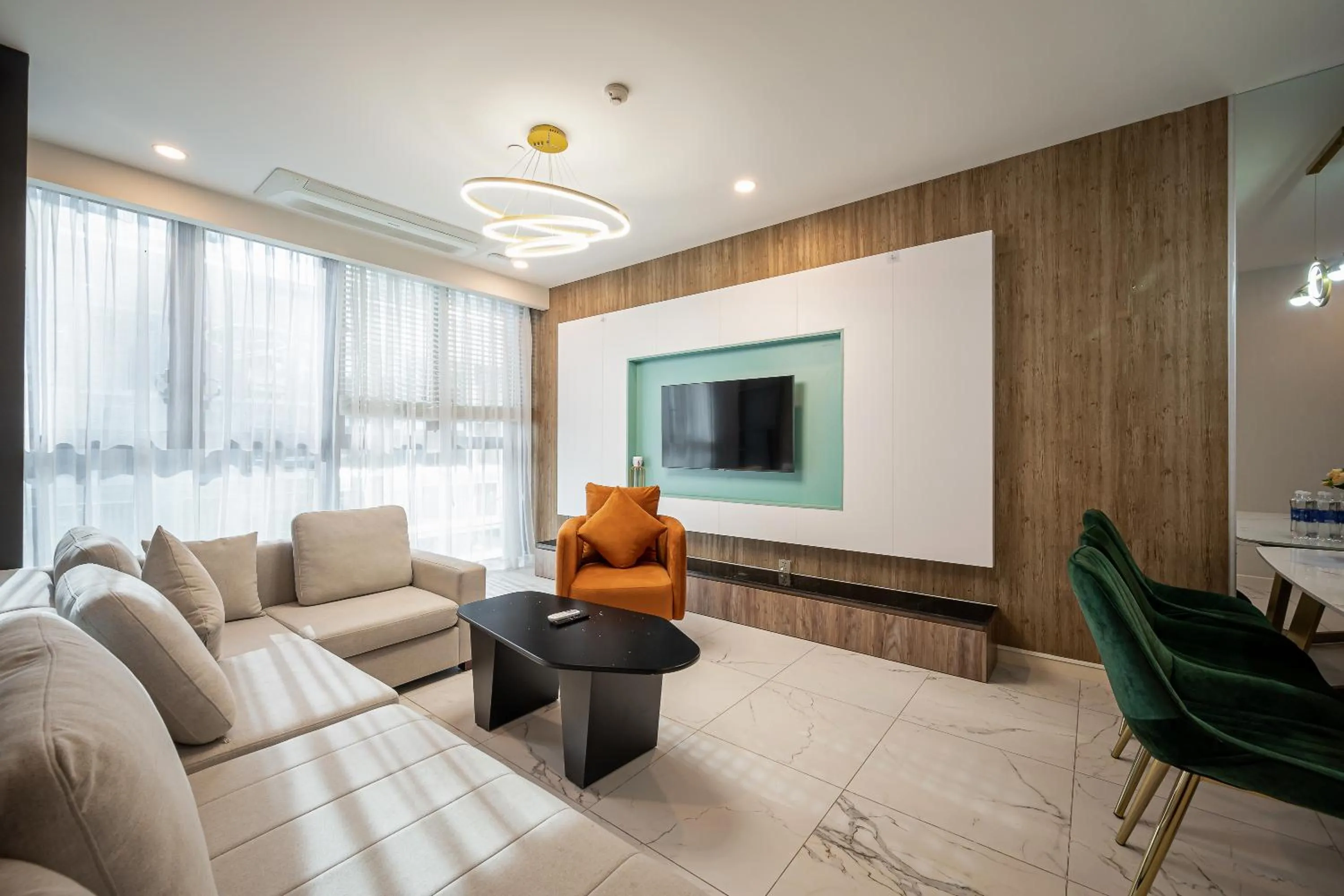 Living room in Metropole Thu Thiem Condo Apartment