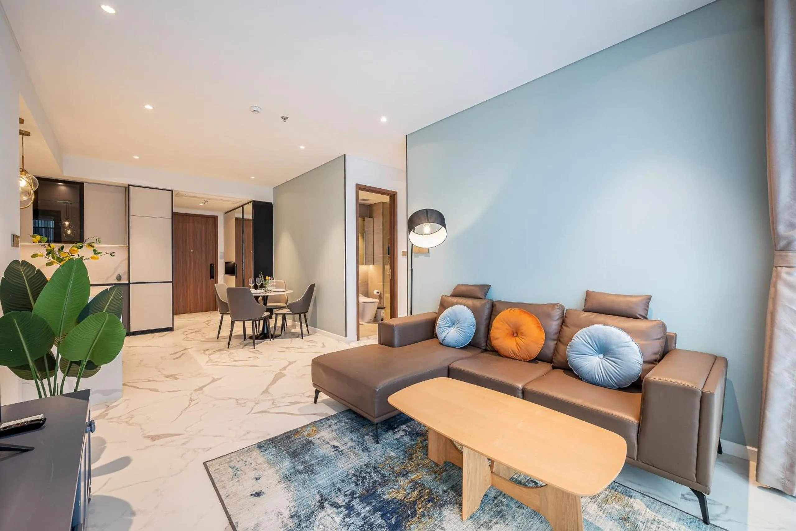 Living room in Metropole Thu Thiem Condo Apartment