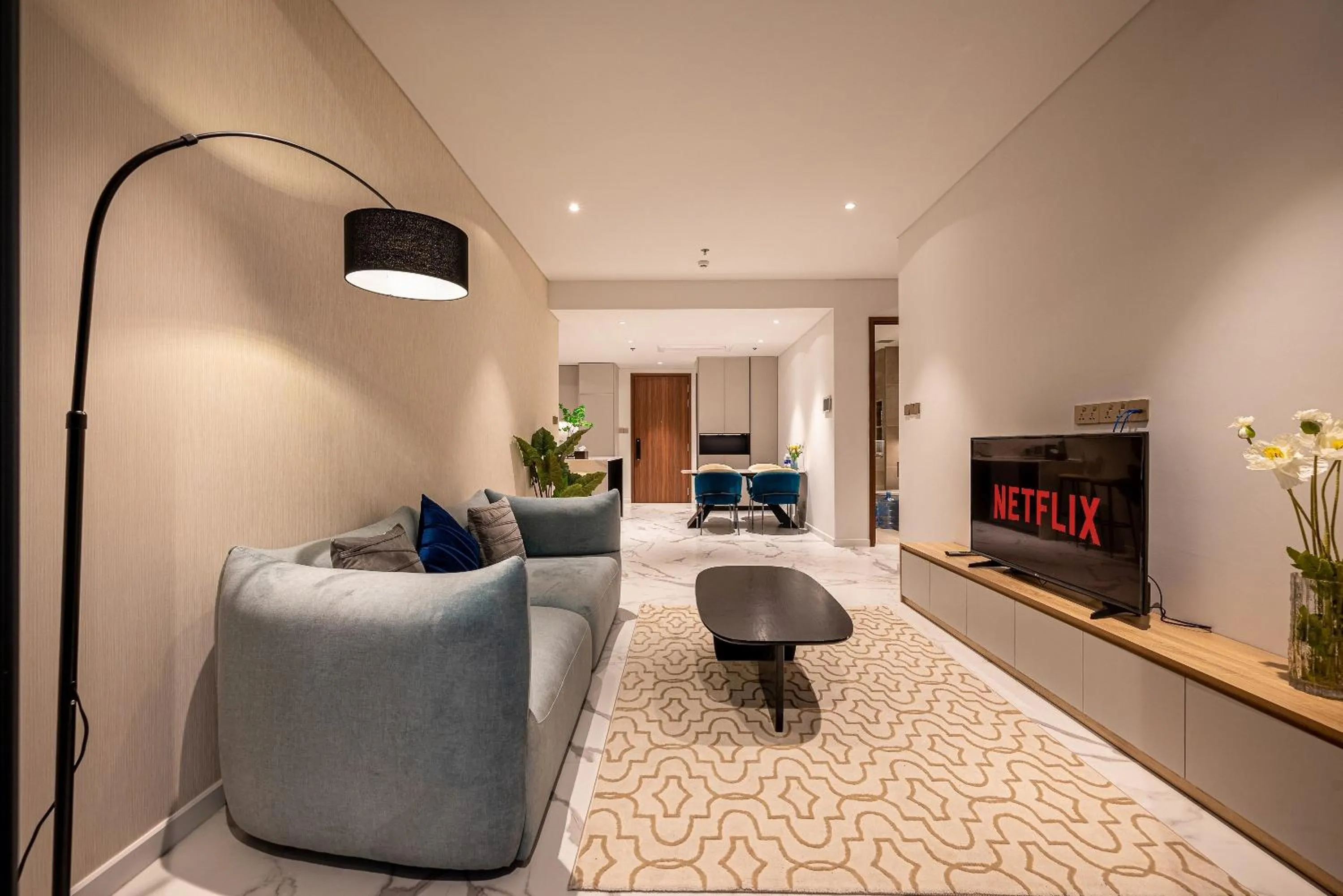 Living room in Metropole Thu Thiem Condo Apartment