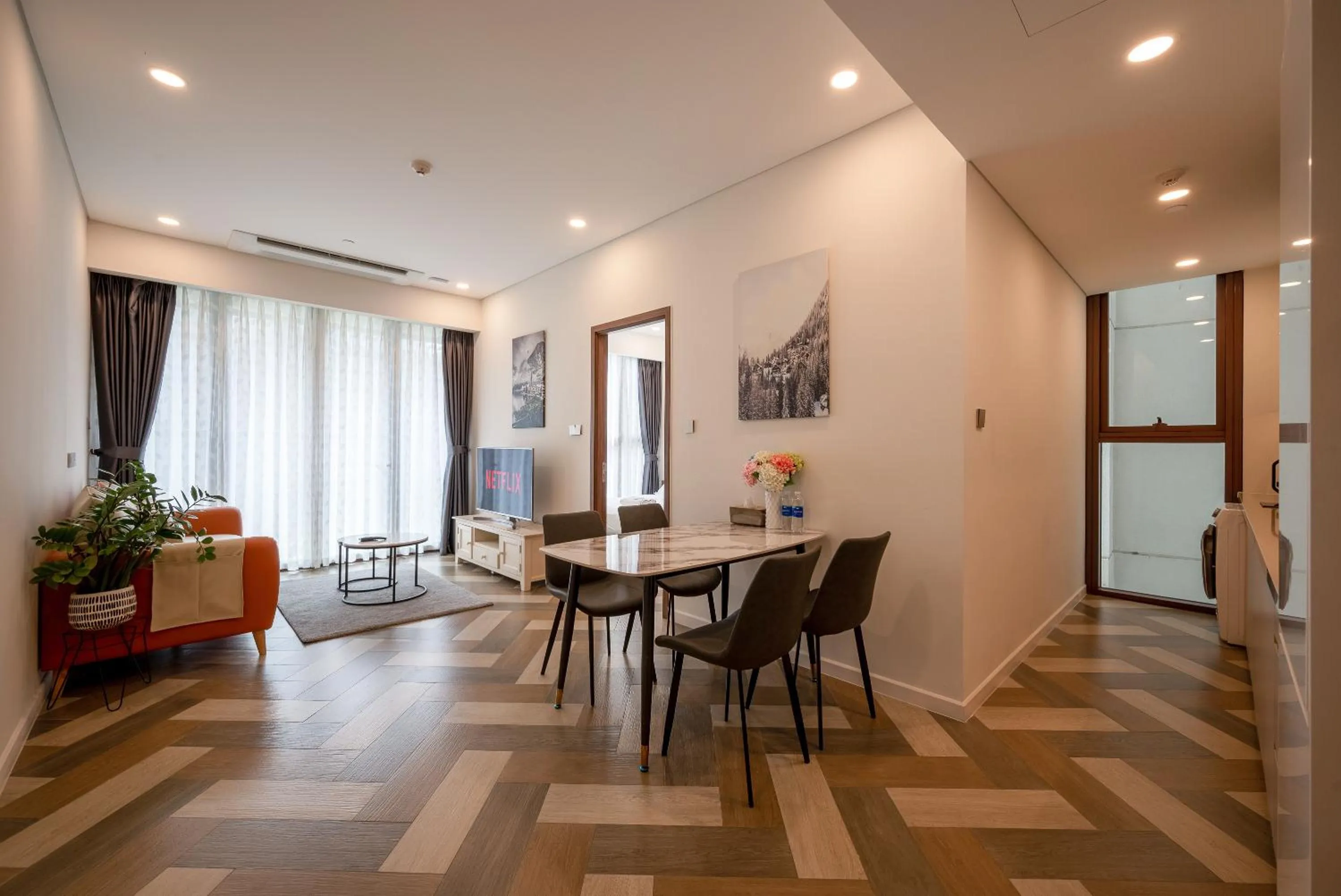 Living room in Metropole Thu Thiem Condo Apartment