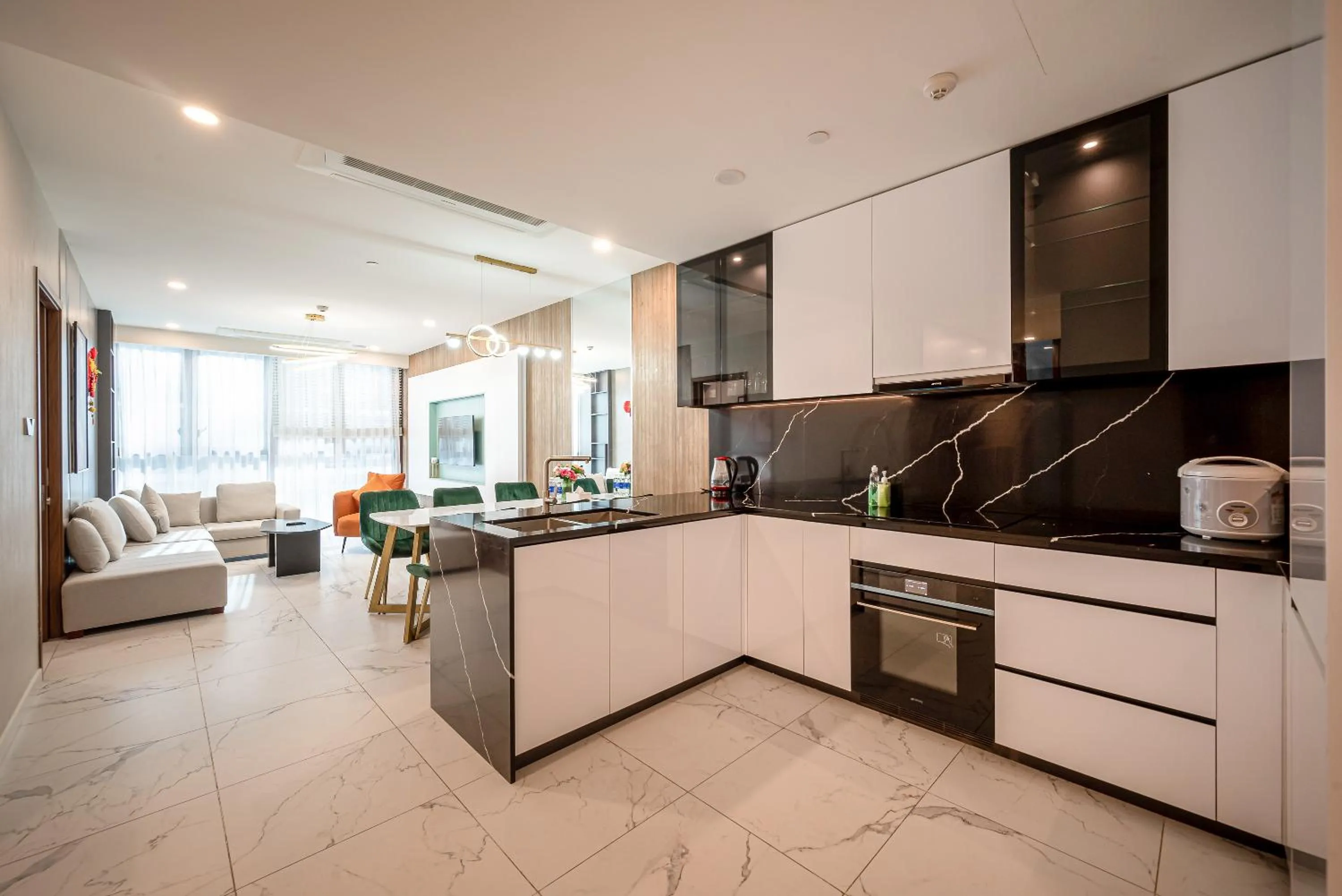 Living room in Metropole Thu Thiem Condo Apartment