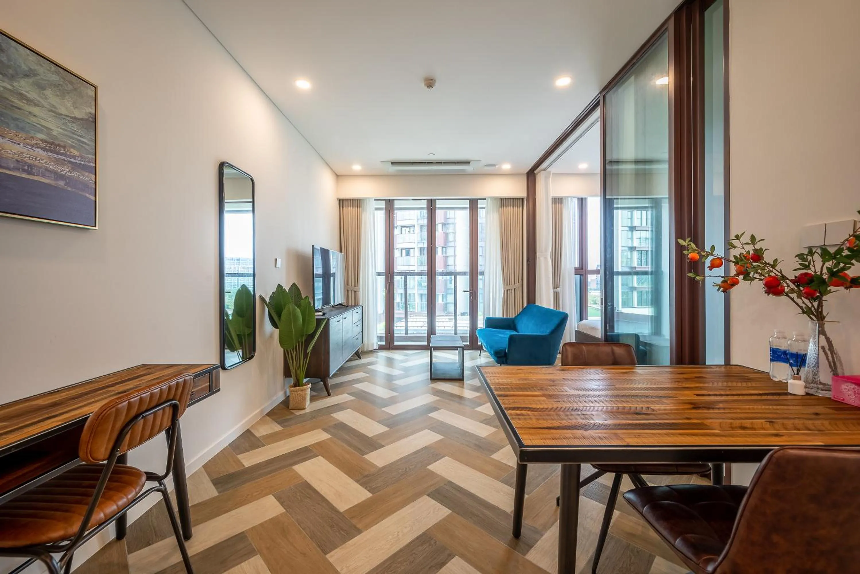 Living room in Metropole Thu Thiem Condo Apartment