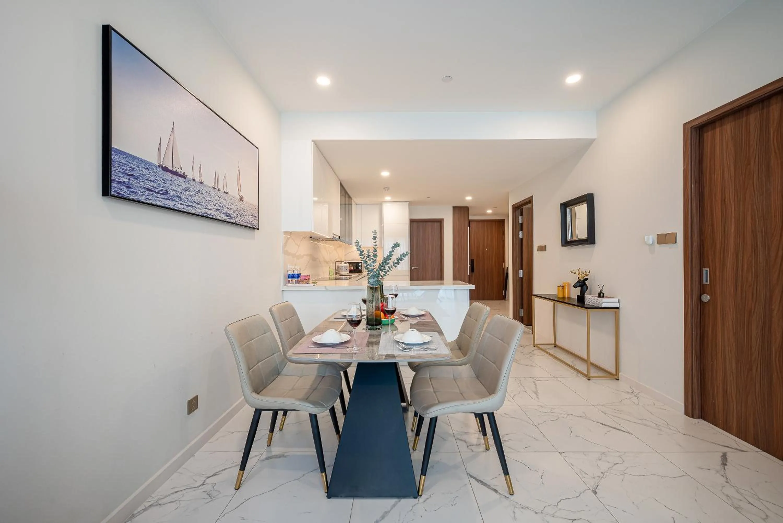 Dining area in Metropole Thu Thiem Condo Apartment