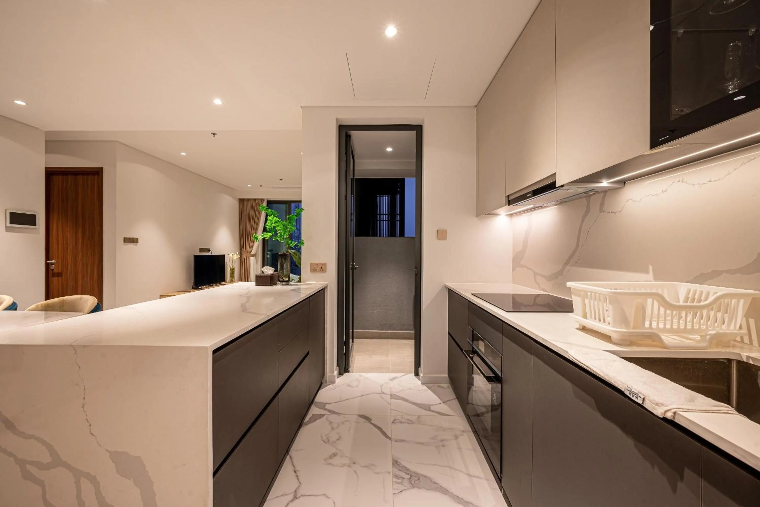 Kitchen or kitchenette in Metropole Thu Thiem Condo Apartment