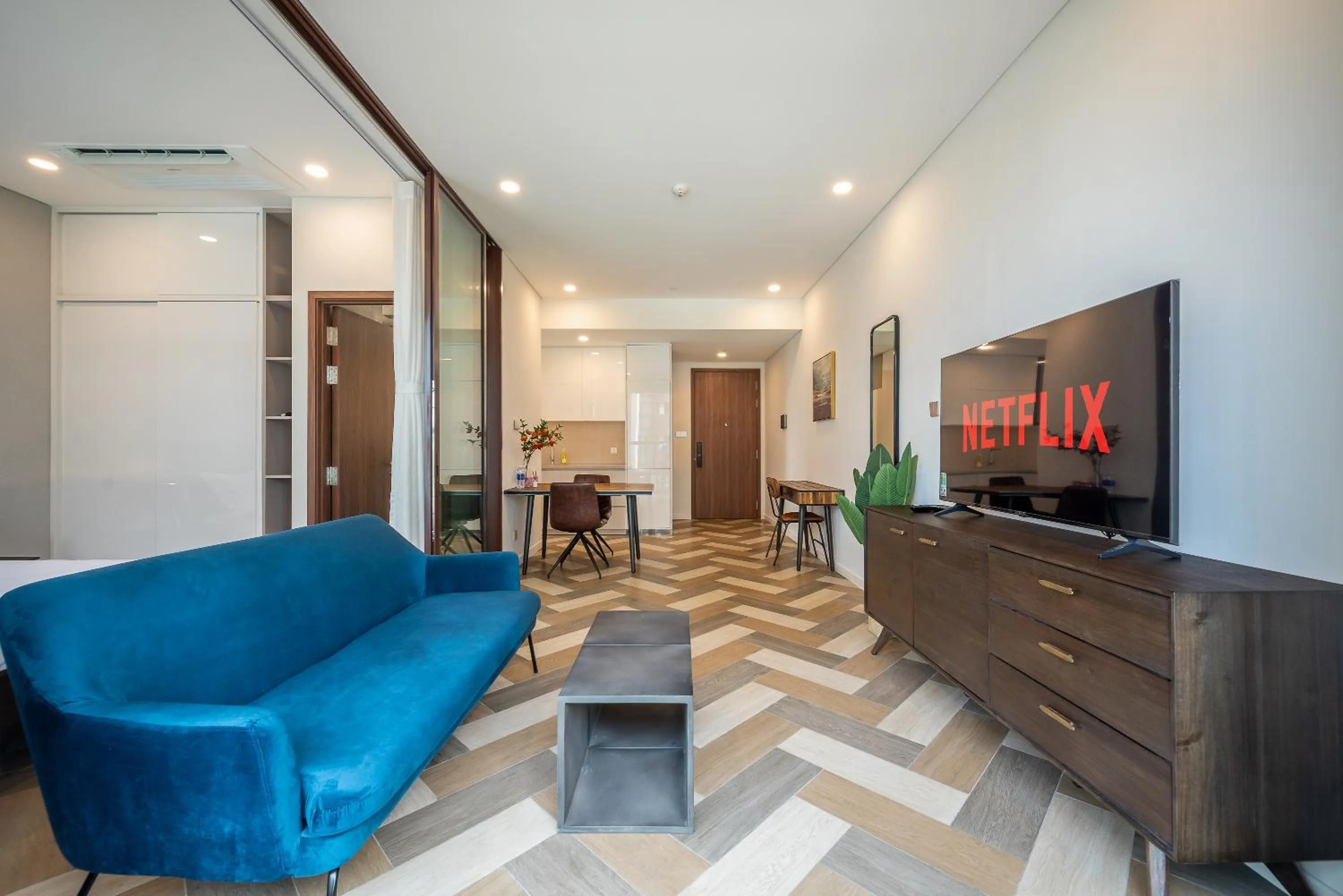 Living room in Metropole Thu Thiem Condo Apartment