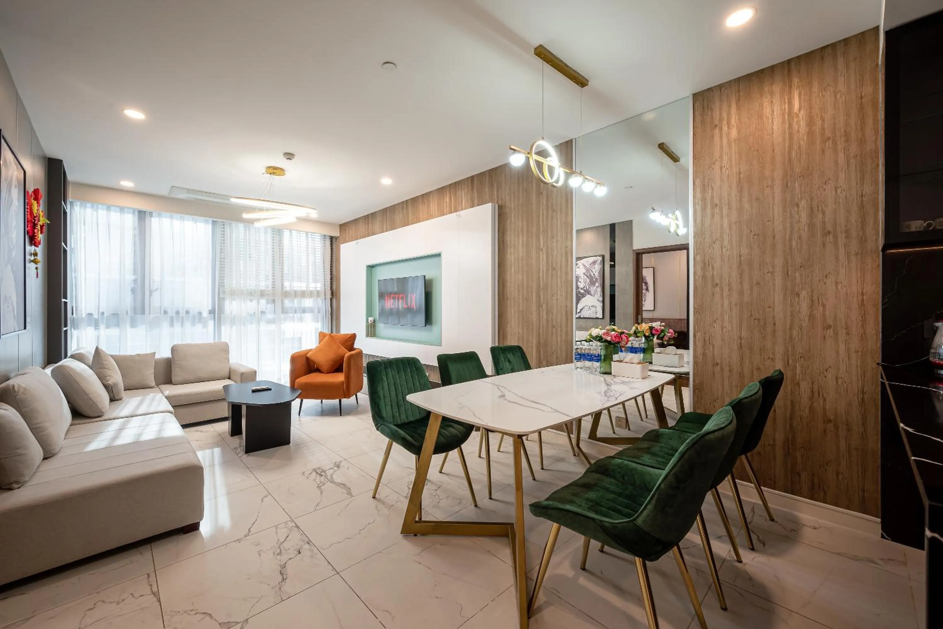 Living room in Metropole Thu Thiem Condo Apartment