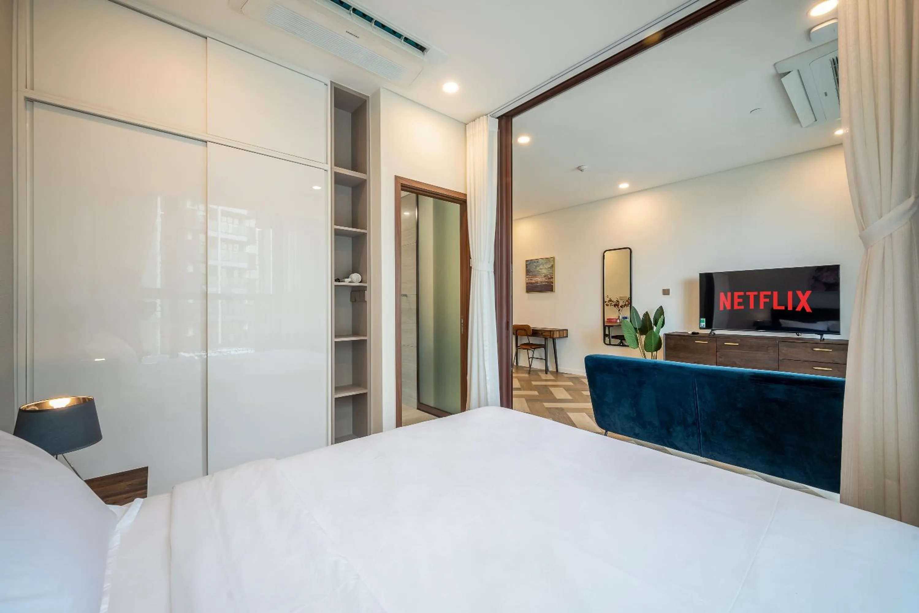 Bed in Metropole Thu Thiem Condo Apartment