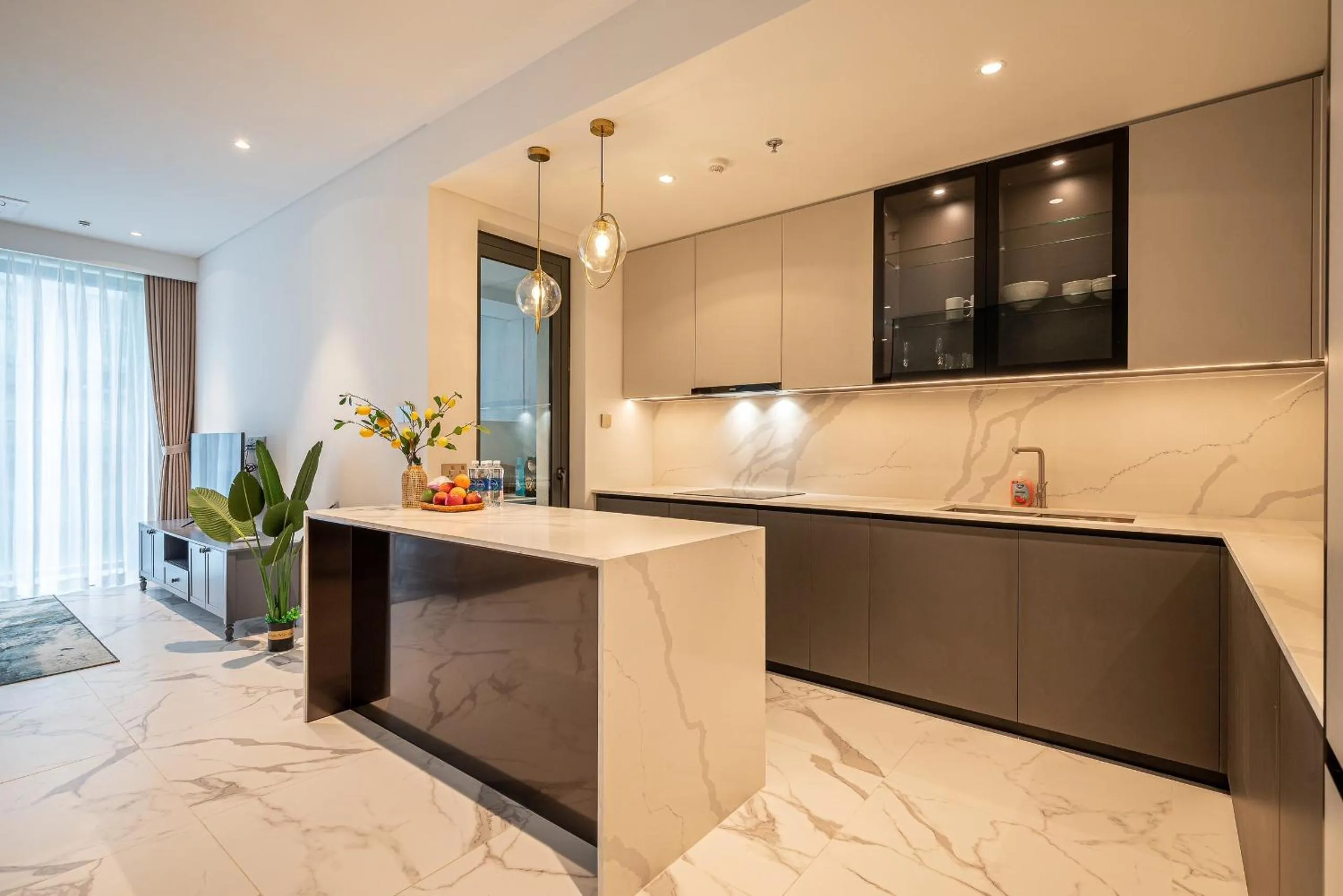 kitchen in Metropole Thu Thiem Condo Apartment