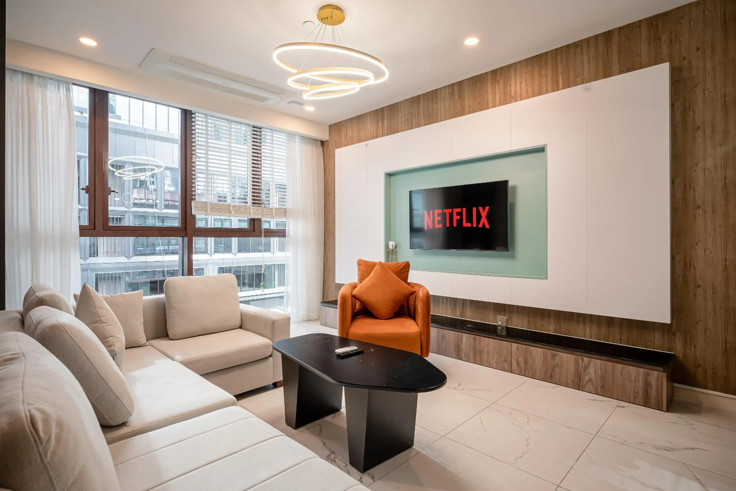 Living room in Metropole Thu Thiem Condo Apartment