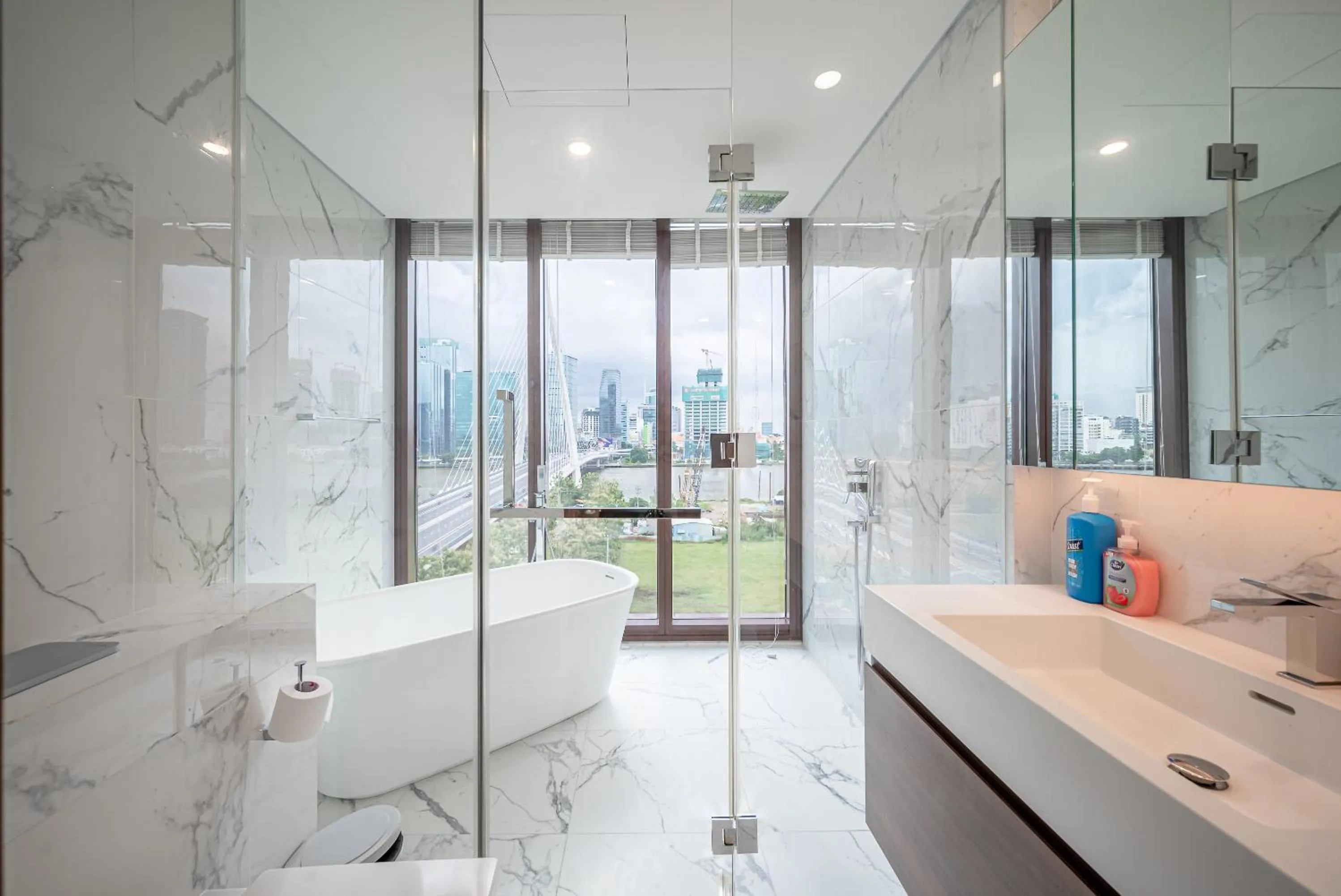 Shower in Metropole Thu Thiem Condo Apartment