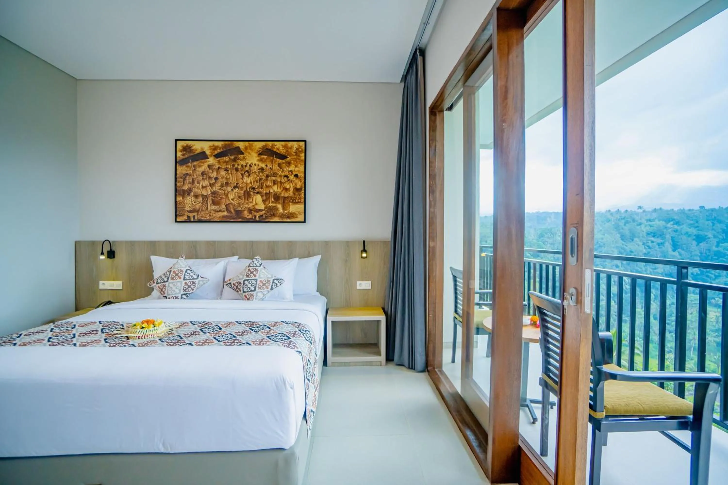View (from property/room), Bed in Tapa Agung View Besakih
