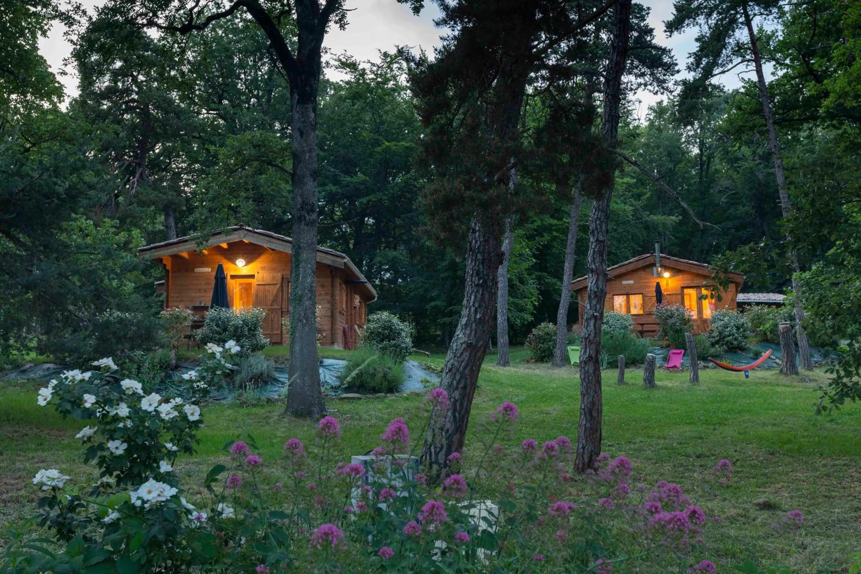Garden view in Chalets du Bois de Vache