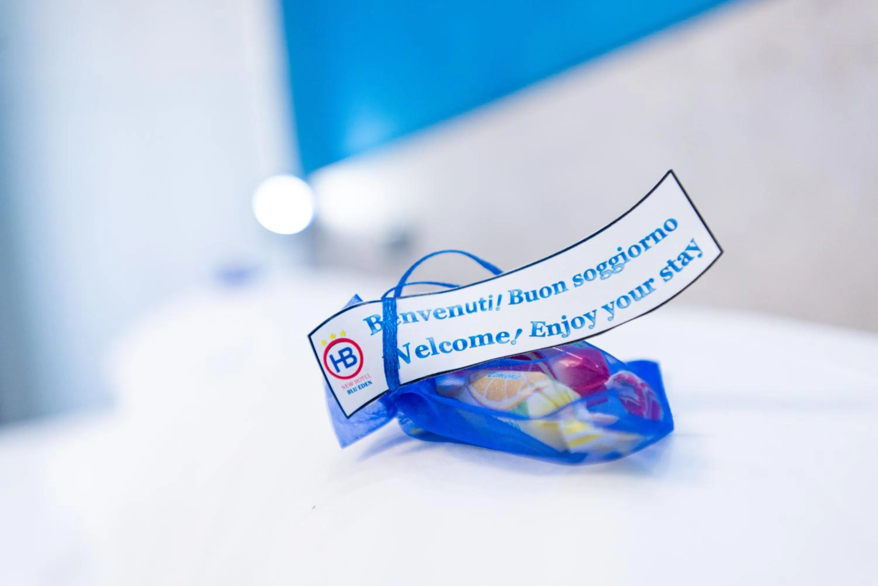 Bed in Hotel Blu Eden