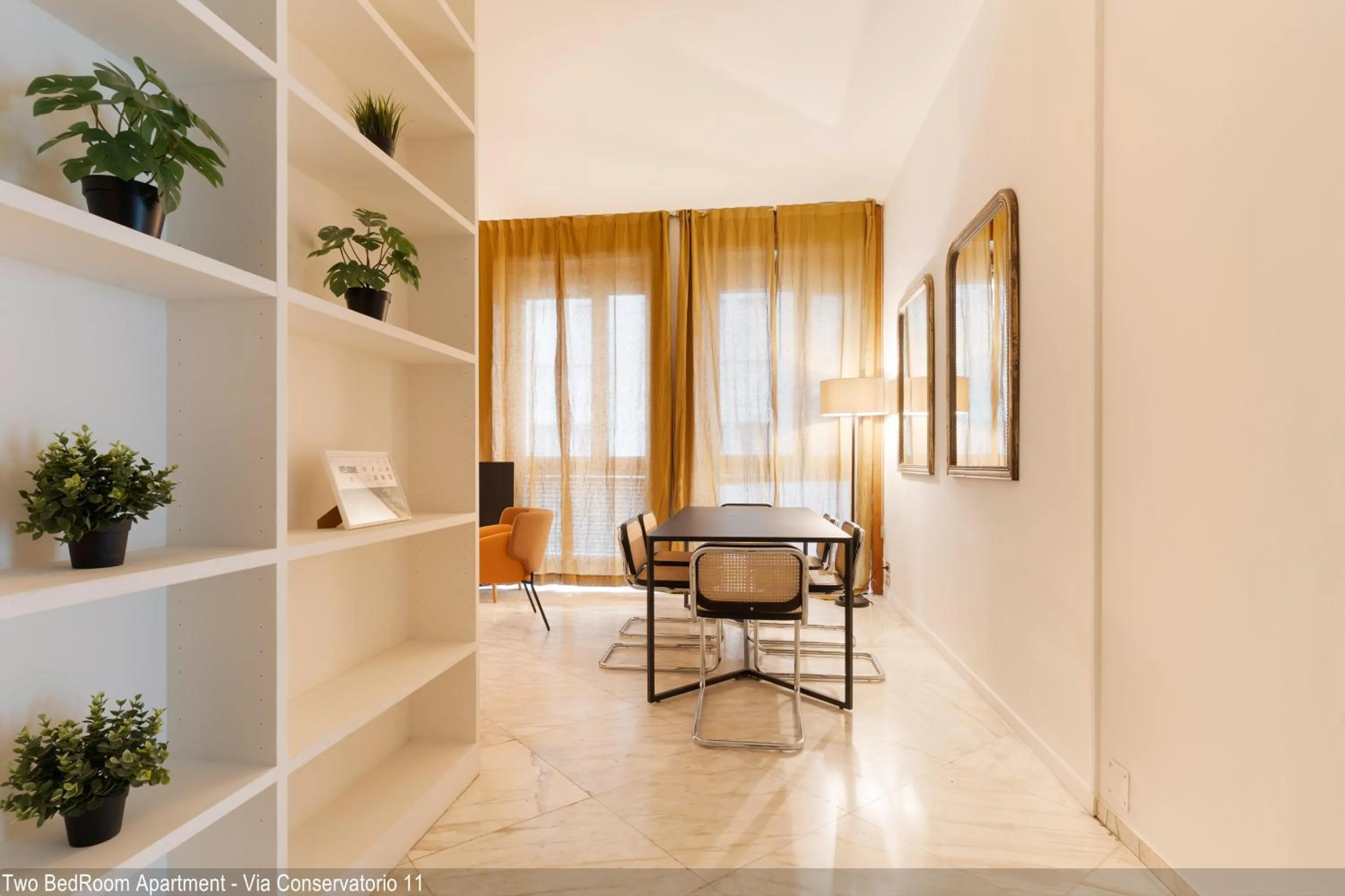 Living room in Brera Apartments in San Babila