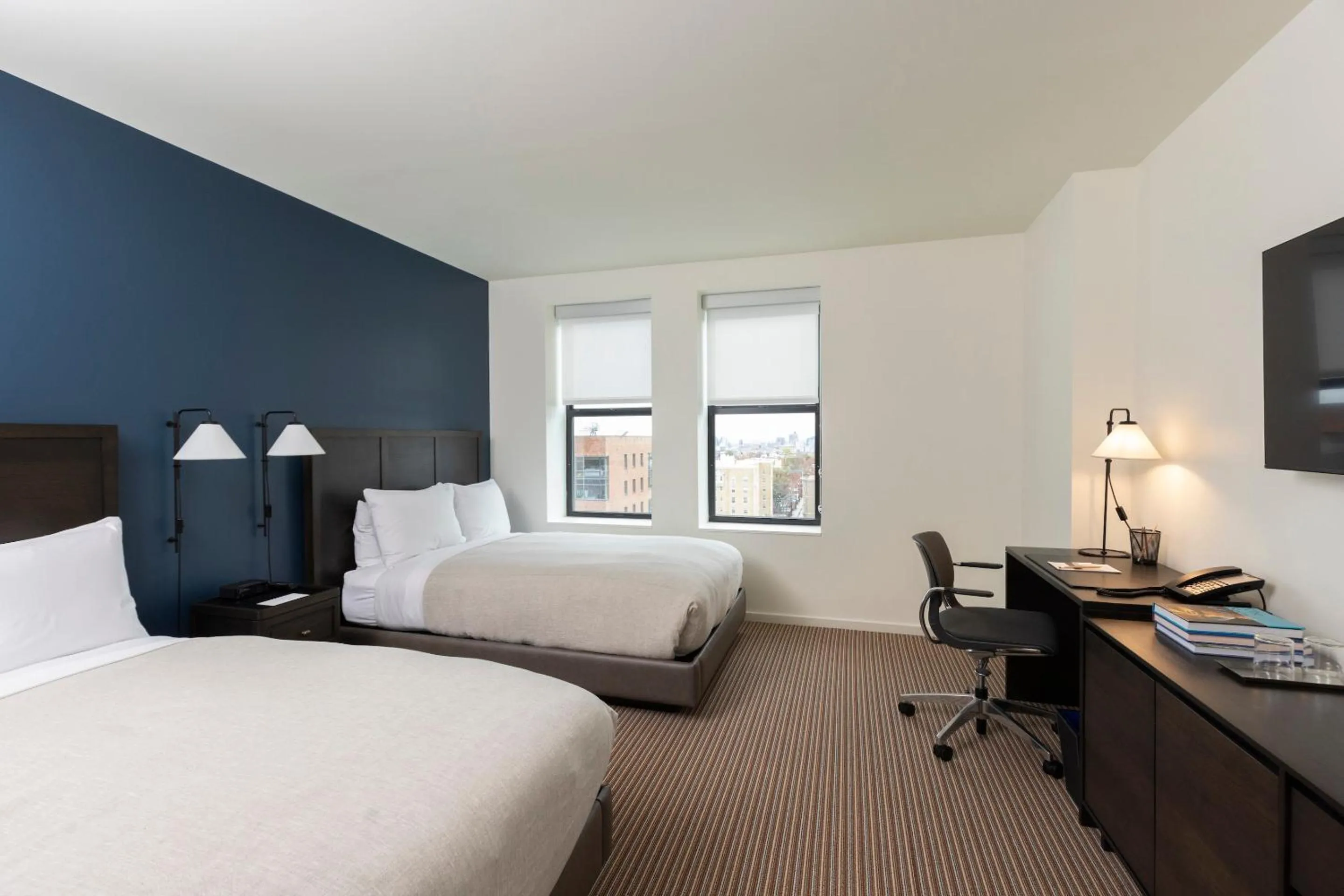 Double Room, Two Full Beds, View in The Study at Johns Hopkins