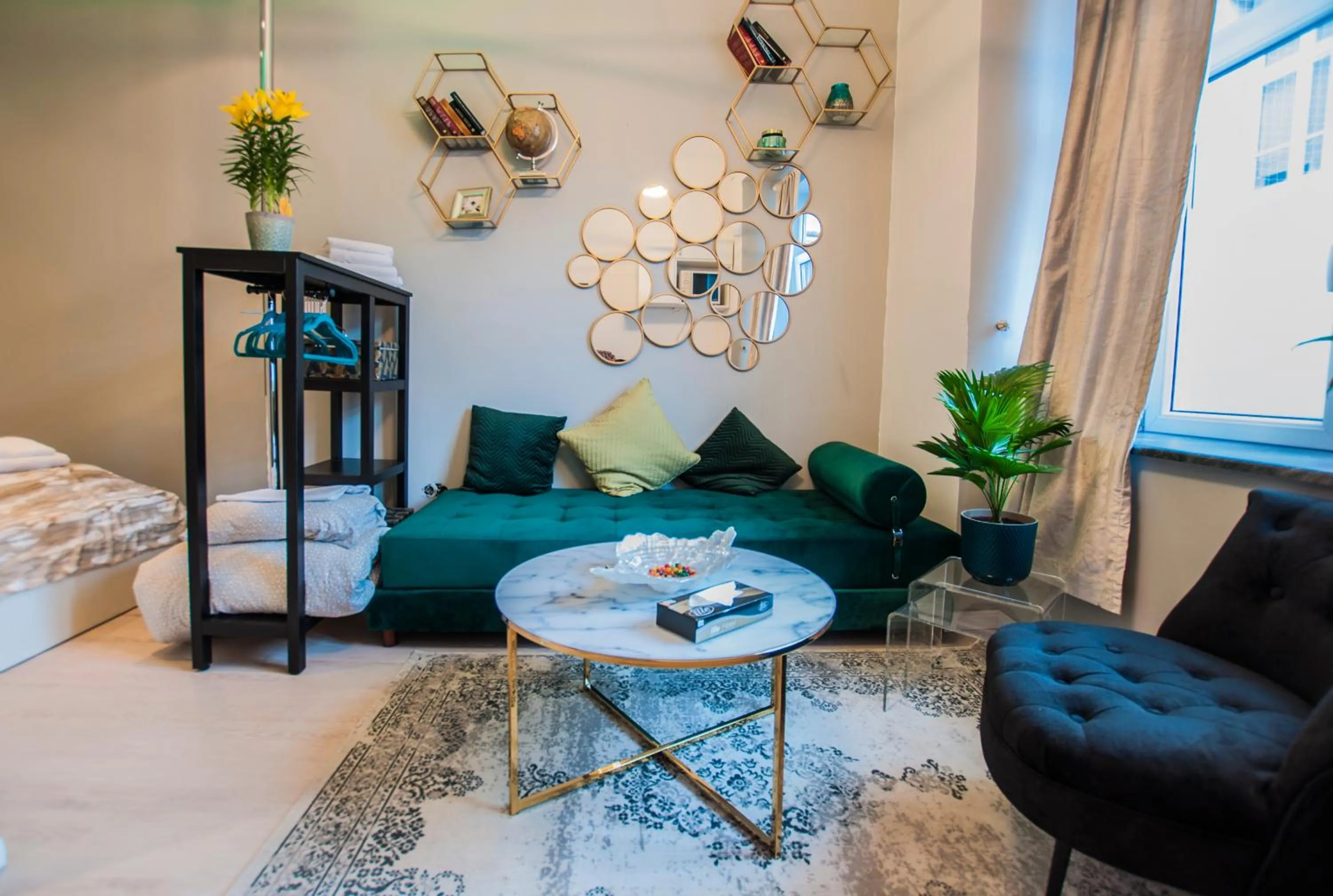 Living room, Bed in Urban Boutique Hotel