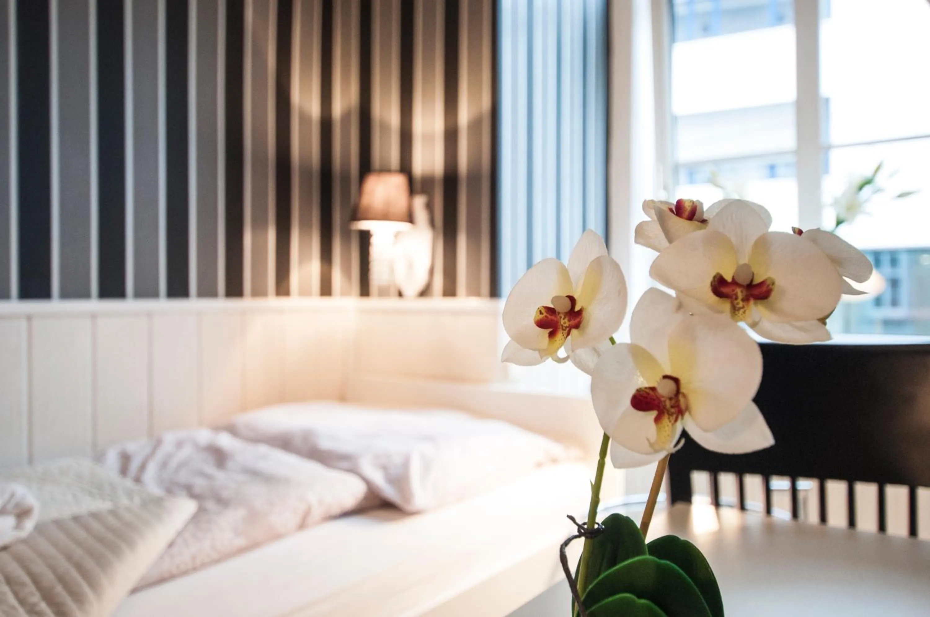 Decorative detail, Bed in Urban Boutique Hotel