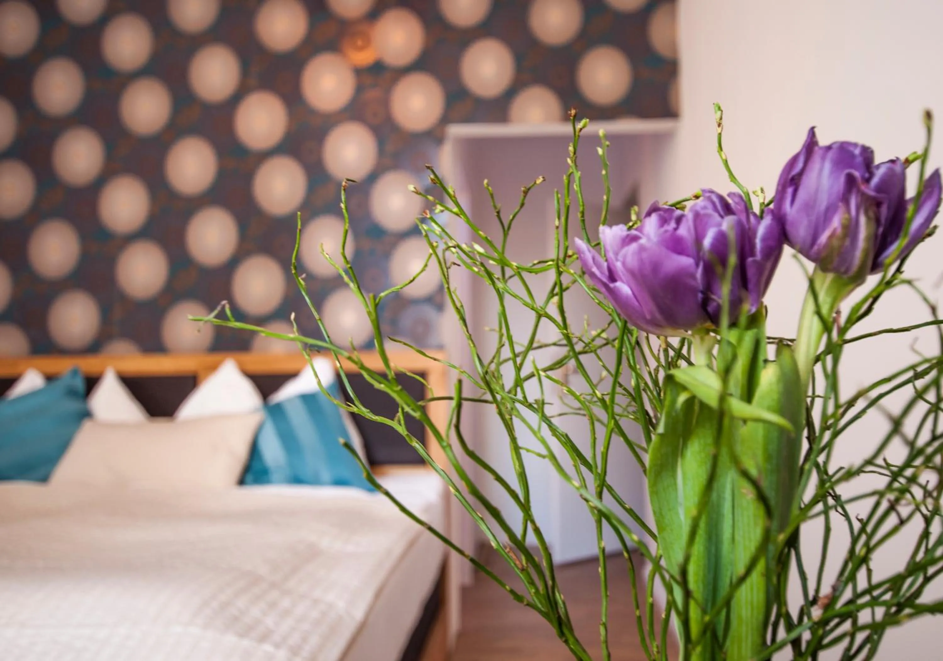 Decorative detail, Bed in Urban Boutique Hotel