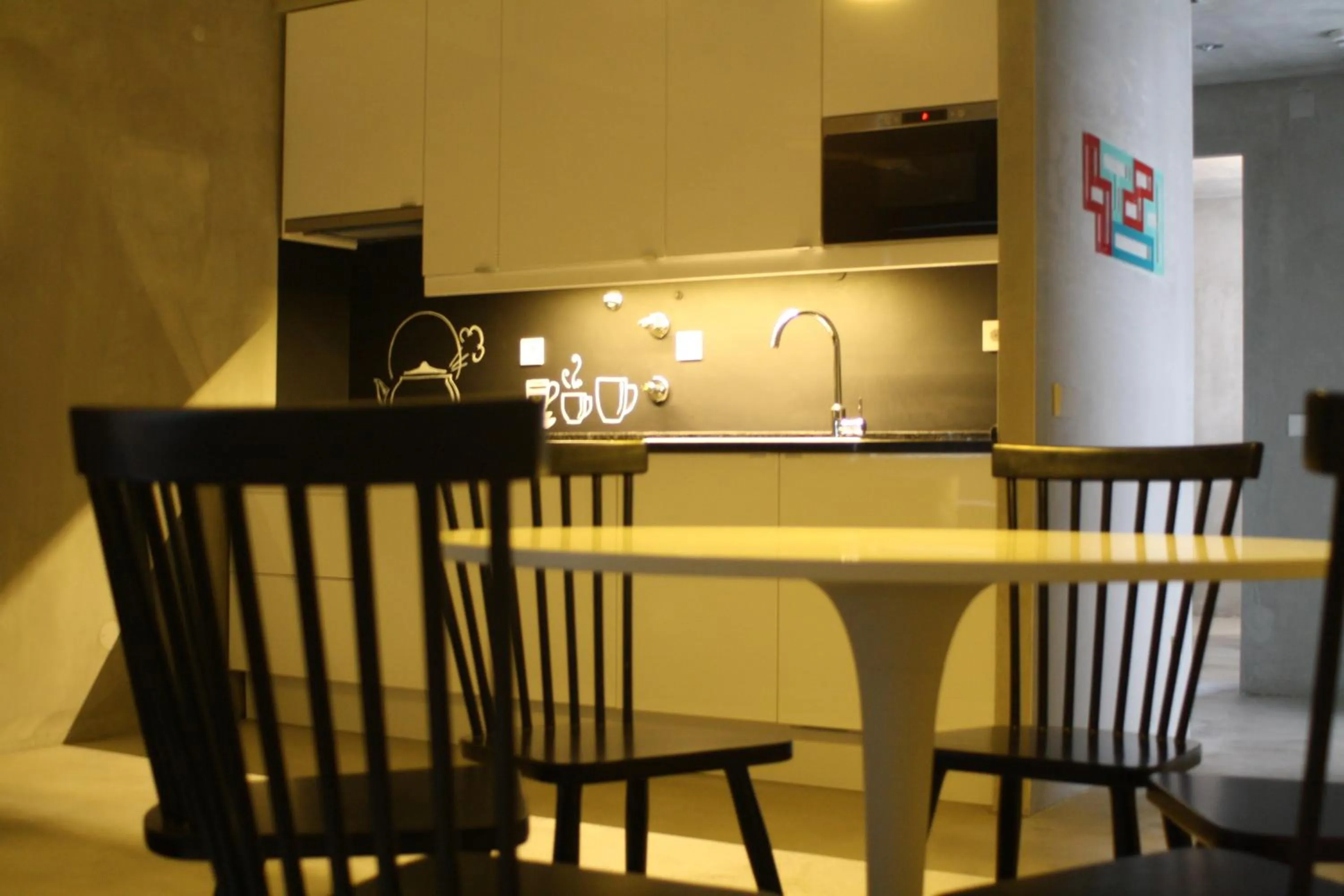 Kitchen or kitchenette in N1 Hostel Apartments and Suites